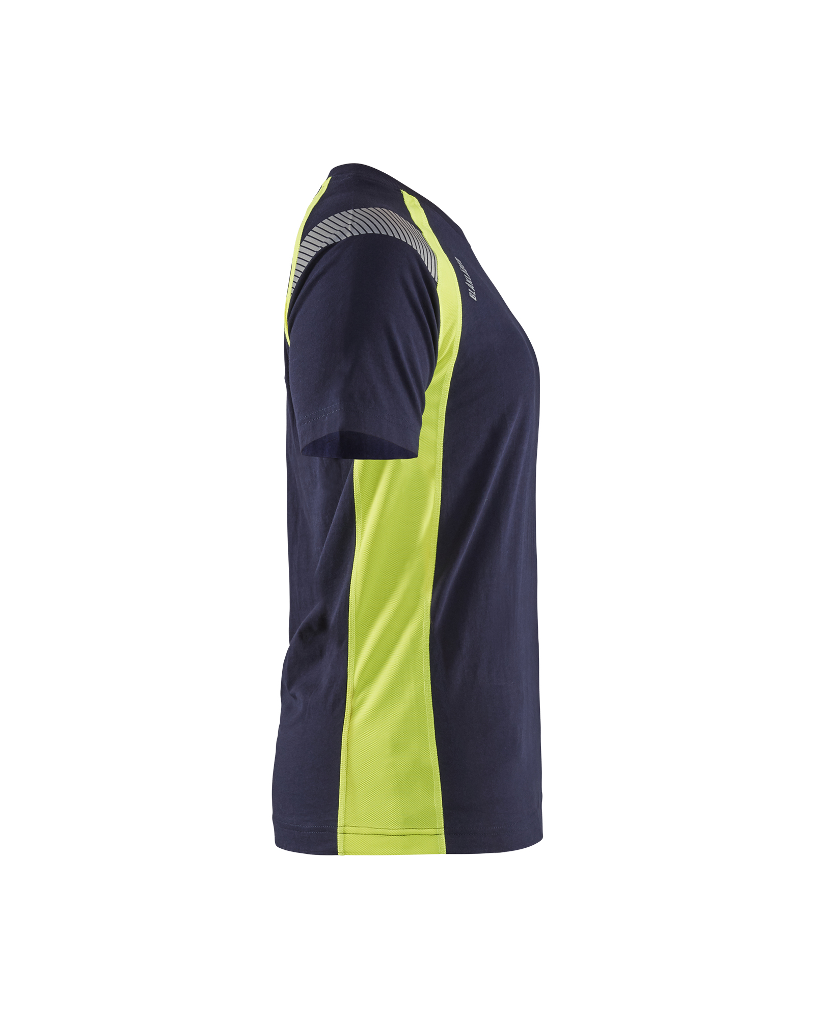 T-shirt détails fluo femme 3402 Marine/Jaune fluo Blaklader - 340210308833
