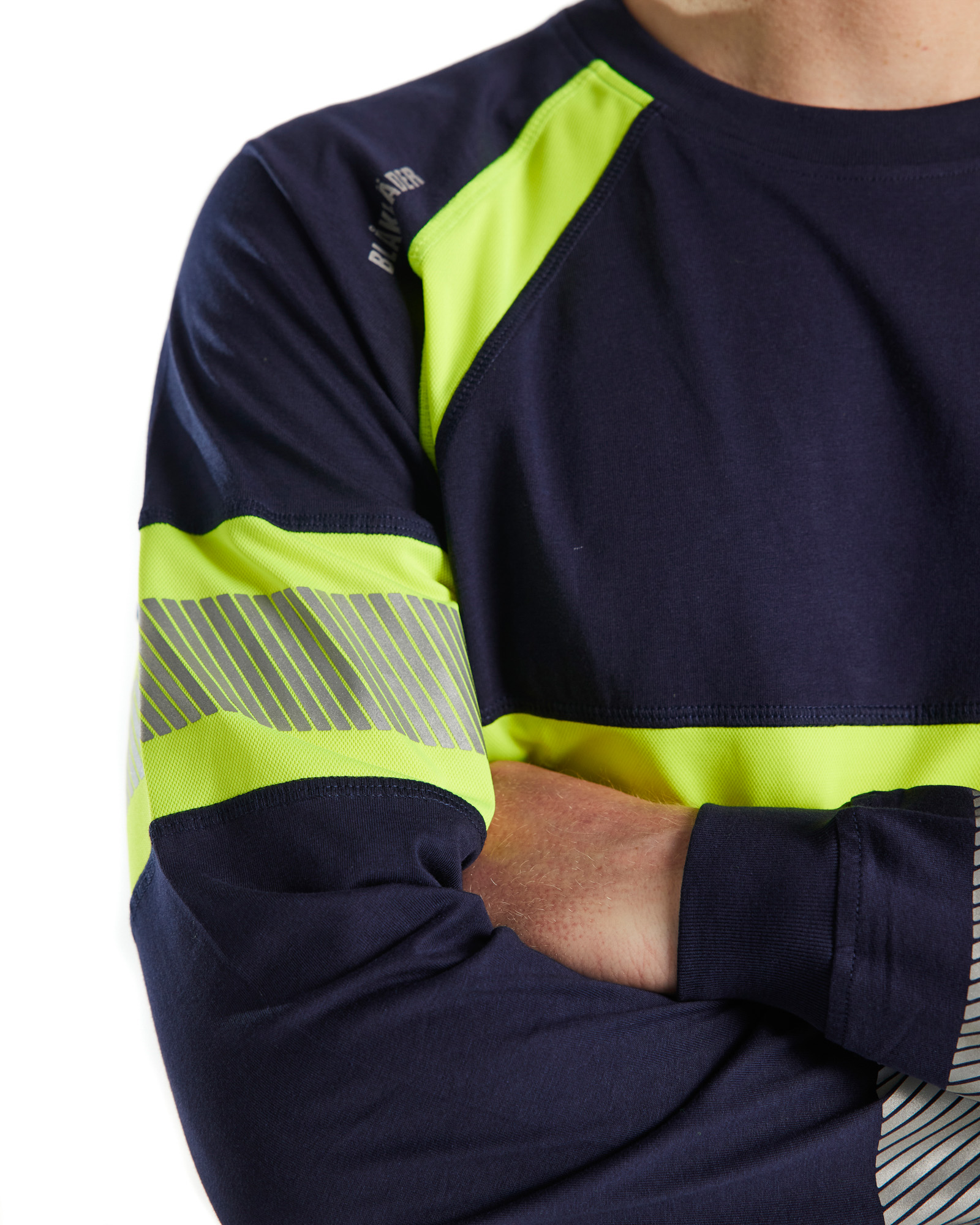 T-shirt manches longues haute-visibilité 3510 Marine/Jaune fluo Blaklader - 351010308833