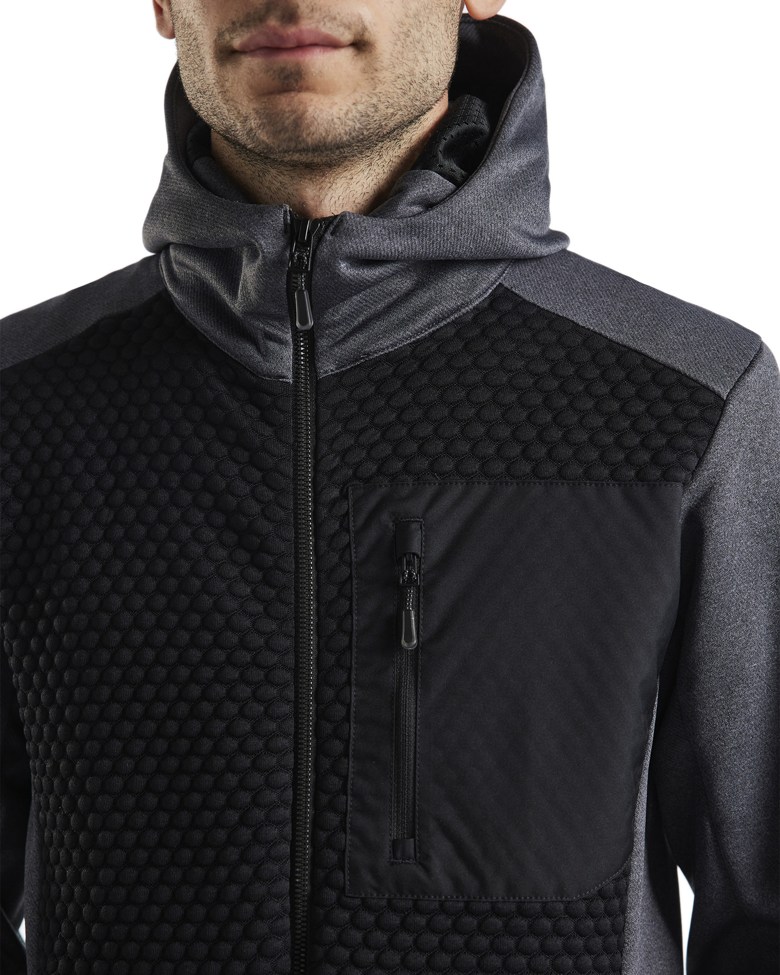 Sweat zippé à capuche 3540 Noir/Gris clair Blaklader - 354025339991