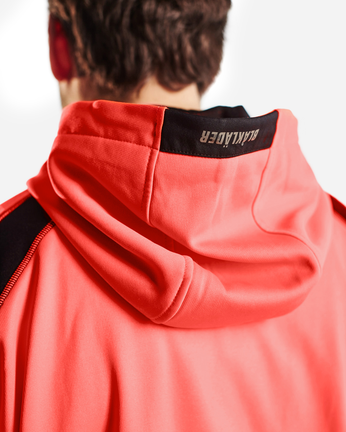 Sweat zippé à capuche haute-visibilité 3546 Rouge fluo/Noir Blaklader - 354625285599