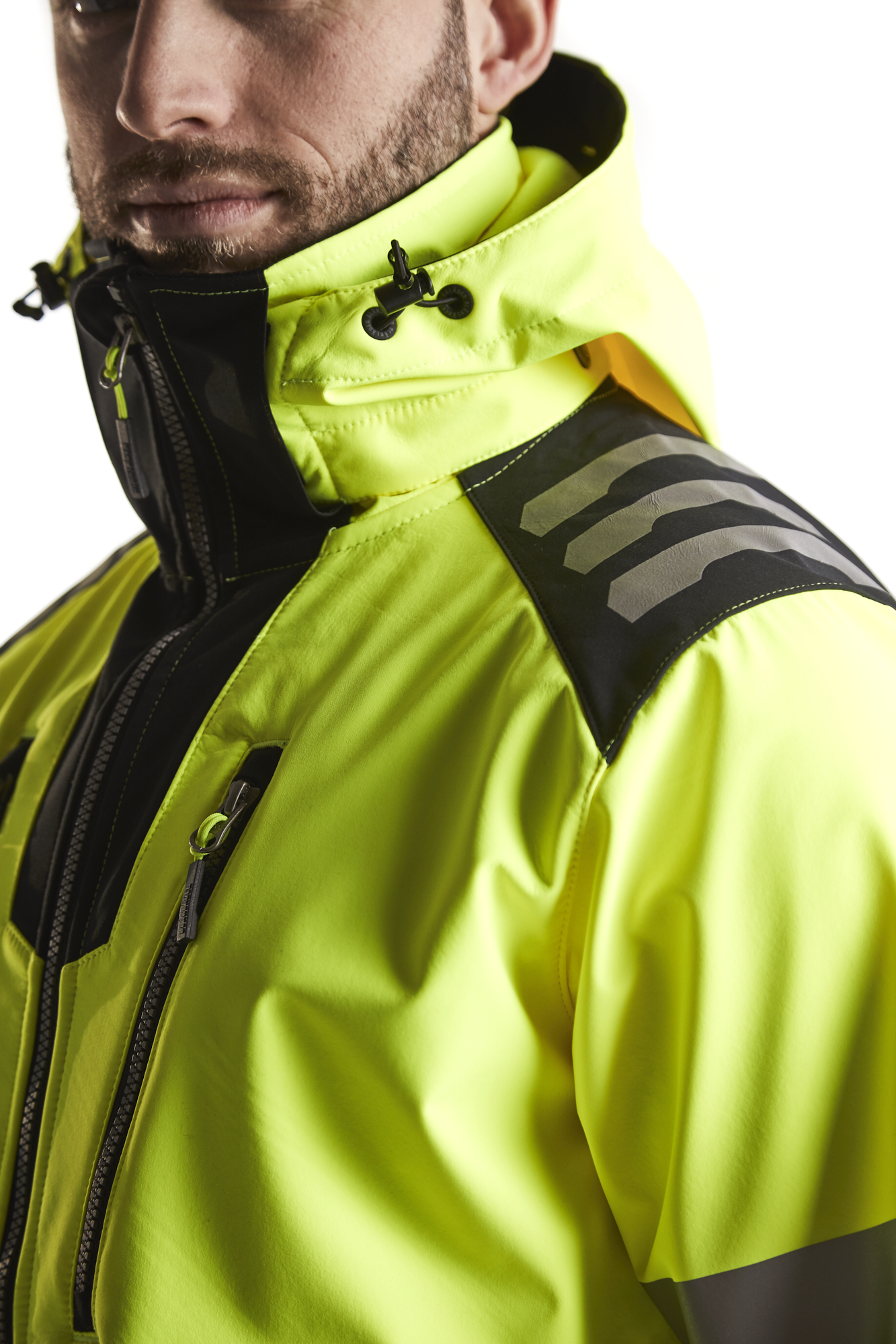 Veste Softshell haute-visibilité 4491 Jaune fluo/Noir Blaklader - 449125133399