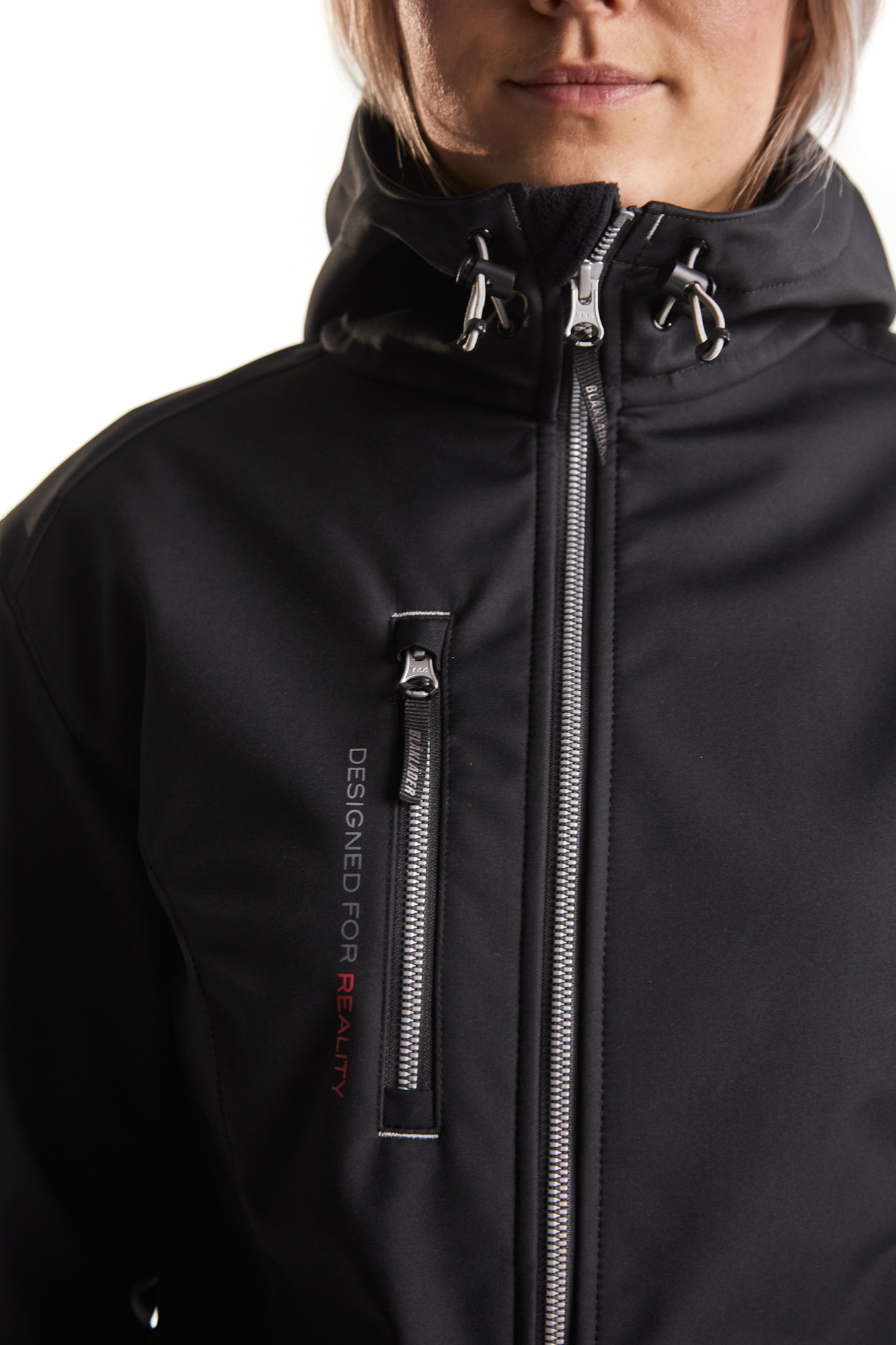 Veste softshell à capuche femme 4919 Noir/Gris clair Blaklader - 491925179992