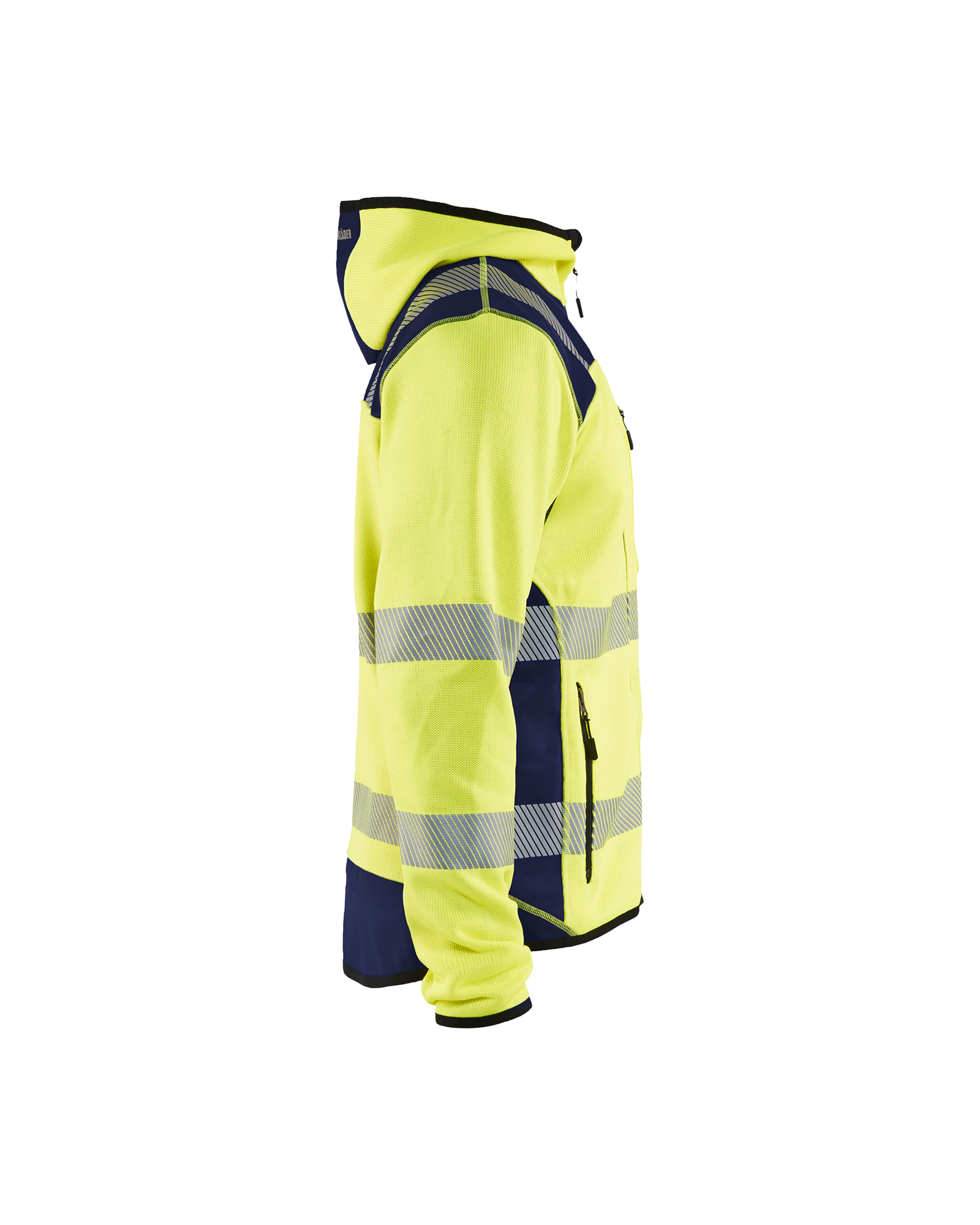 Veste tricotée à capuche haute-visibilité 4923 Jaune fluo/Marine Blaklader - 492321203389