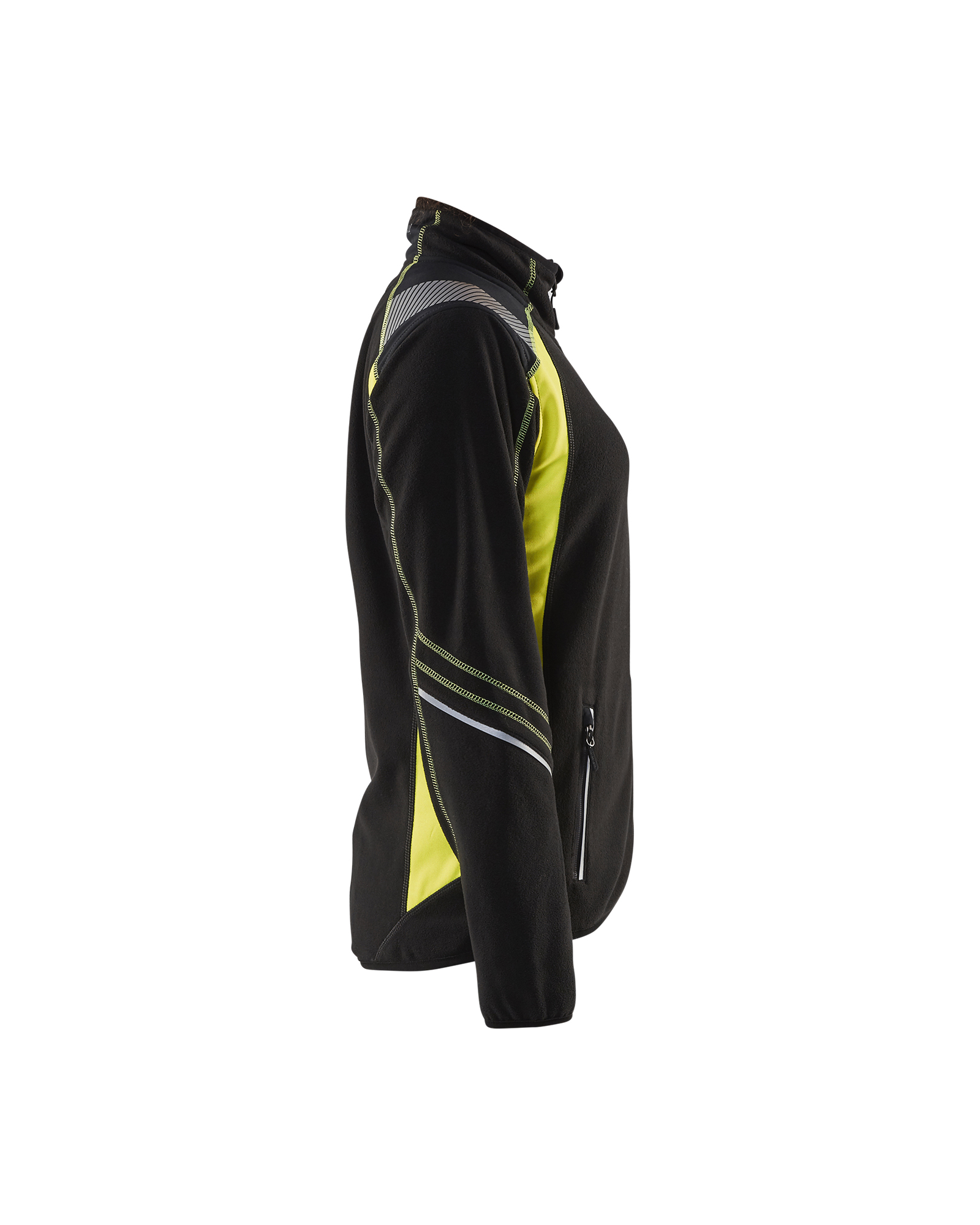 Veste micropolaire détails fluo femme 4973 Noir/Jaune fluo Blaklader - 497310109933