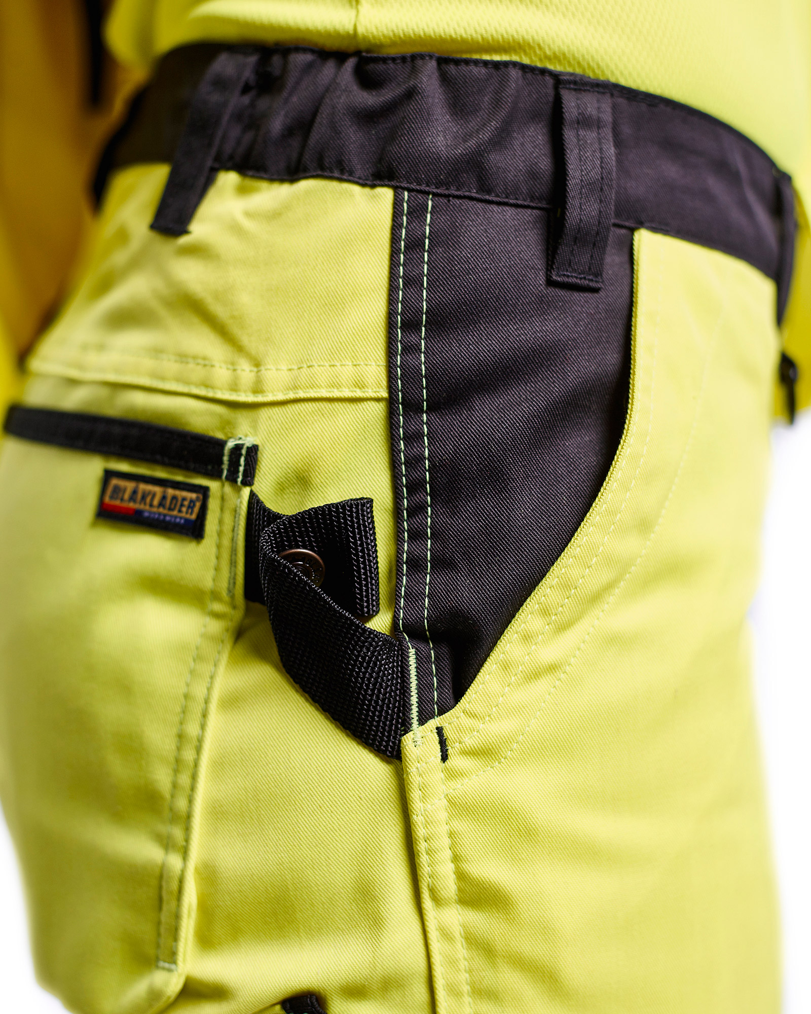 Pantalon artisan haute-visibilité femme 7155 Jaune fluo/Noir Blaklader - 715518113399C