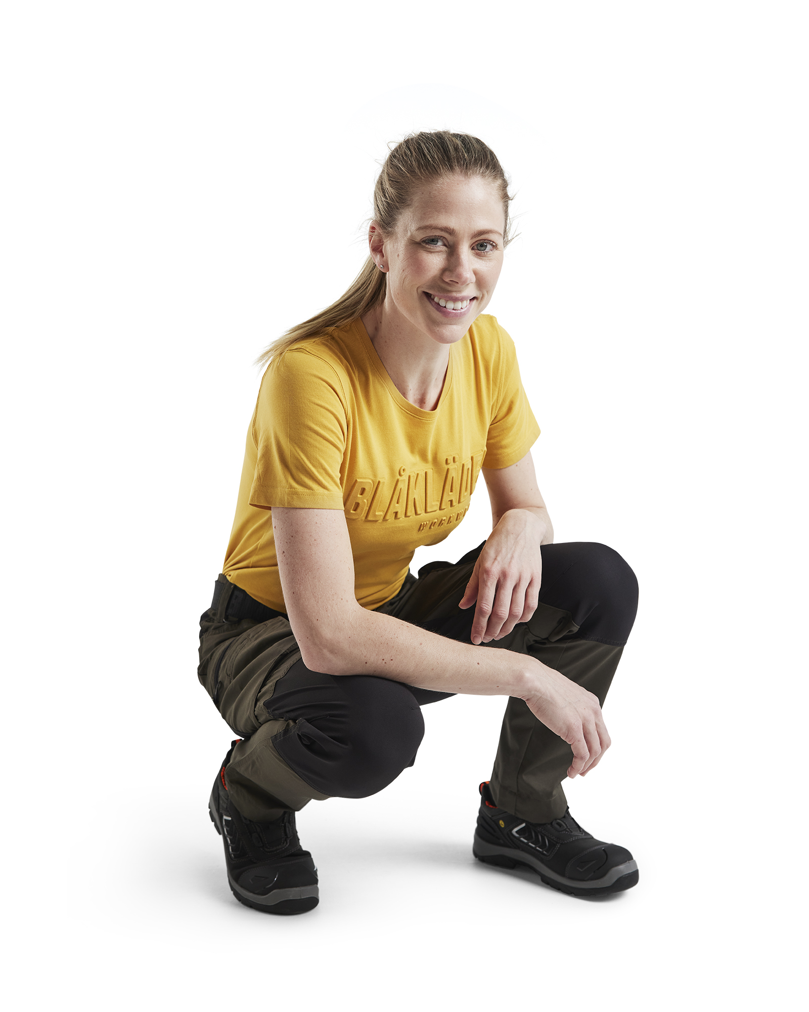 Pantalon maintenance +stretch femme 7159 Vert Kaki/Noir Blaklader - 715918454599C
