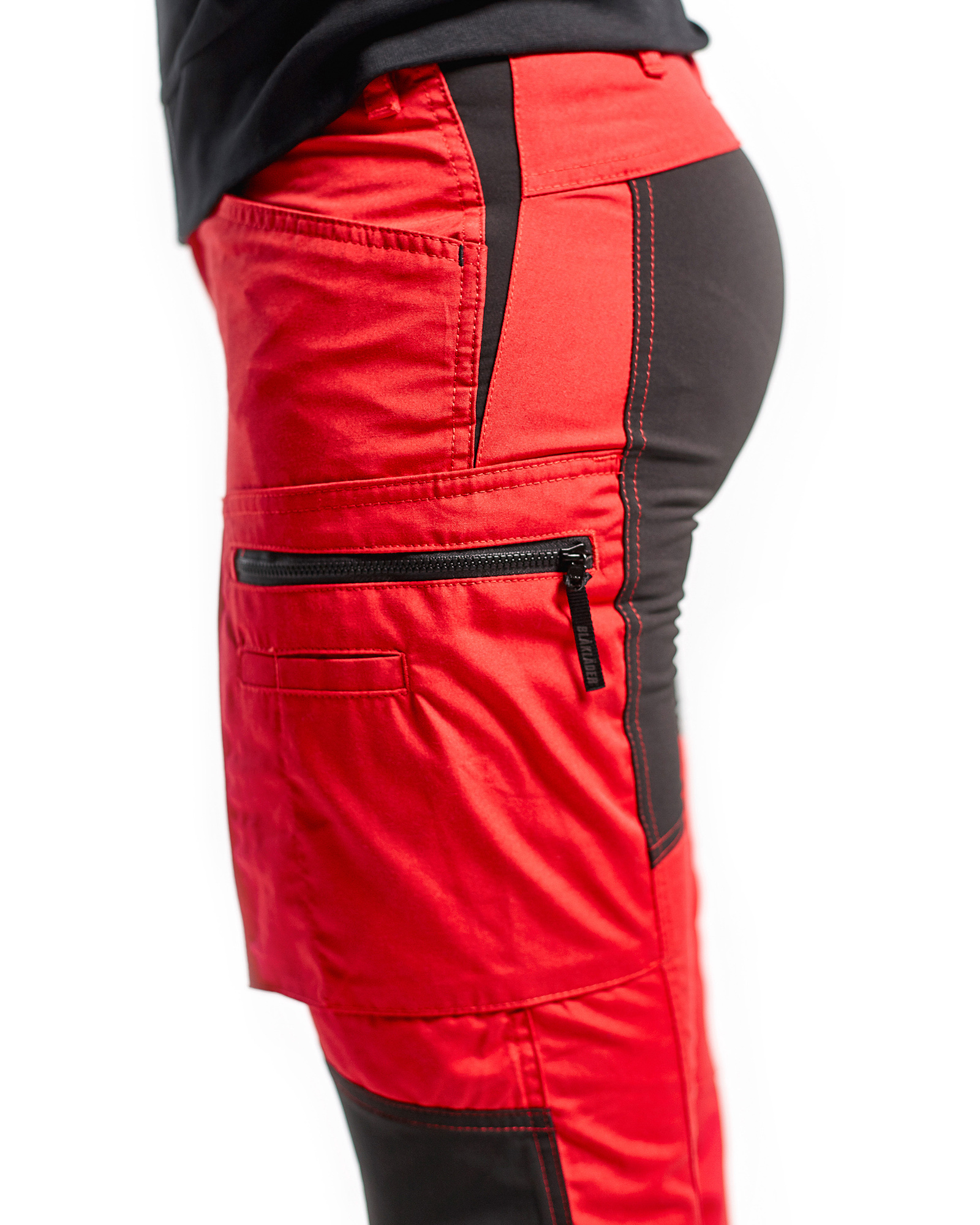 Pantalon maintenance +stretch femme 7159 Rouge/Noir Blaklader - 715918455699C