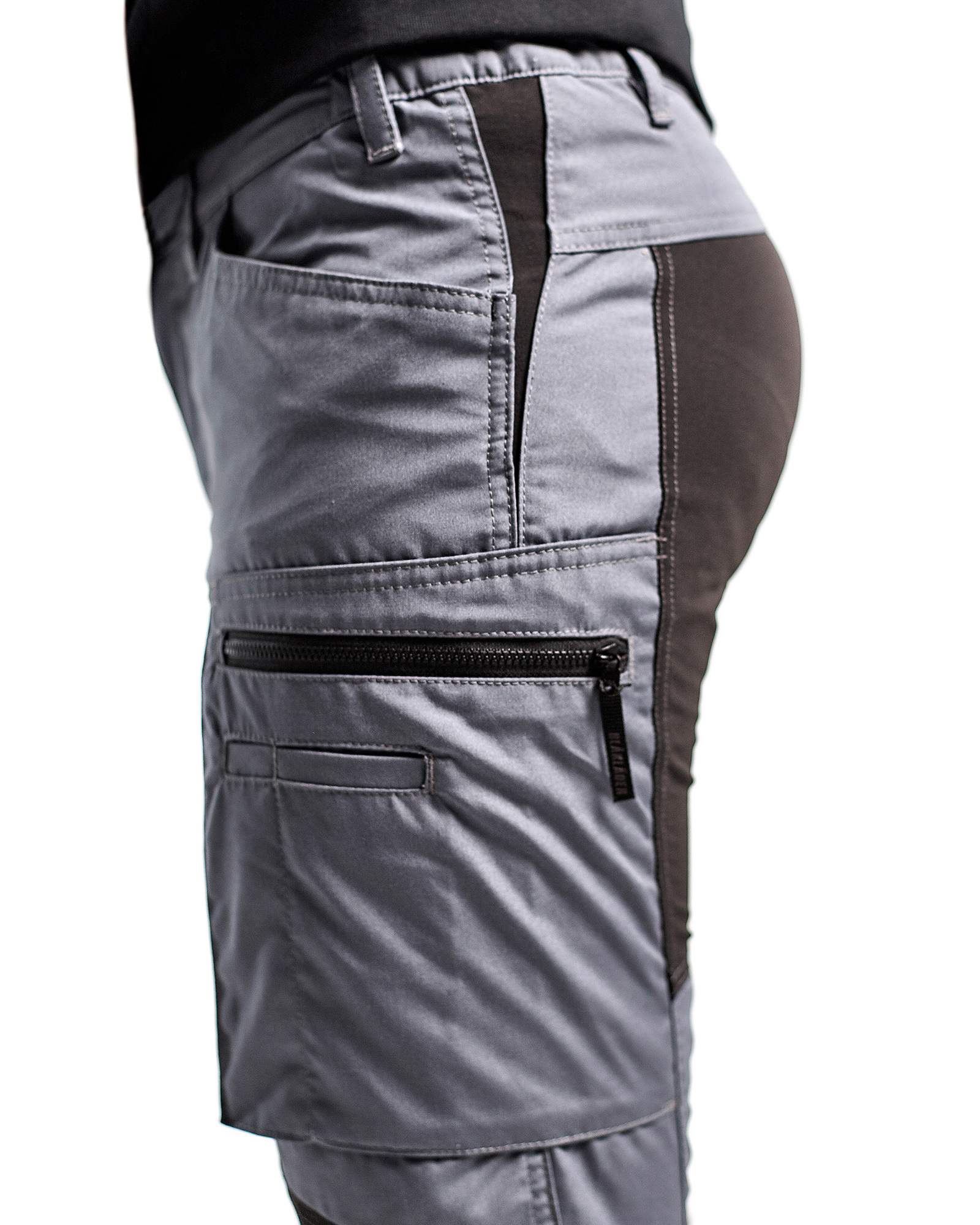 Pantalon maintenance +stretch femme 7159 Gris clair/Noir Blaklader - 715918459499C