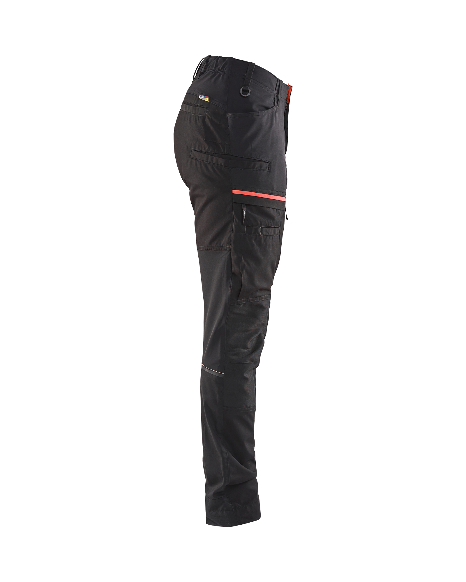 Pantalon maintenance +stretch femme 7166 Noir/Rouge Blaklader - 716618459956C