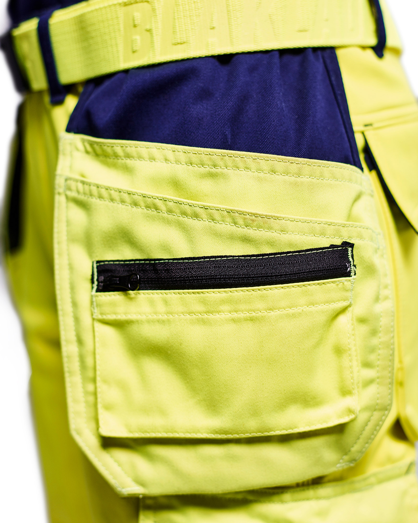 Pantalon softshell haute-visibilité femme 7167 Jaune fluo/Marine Blaklader - 716725173389C