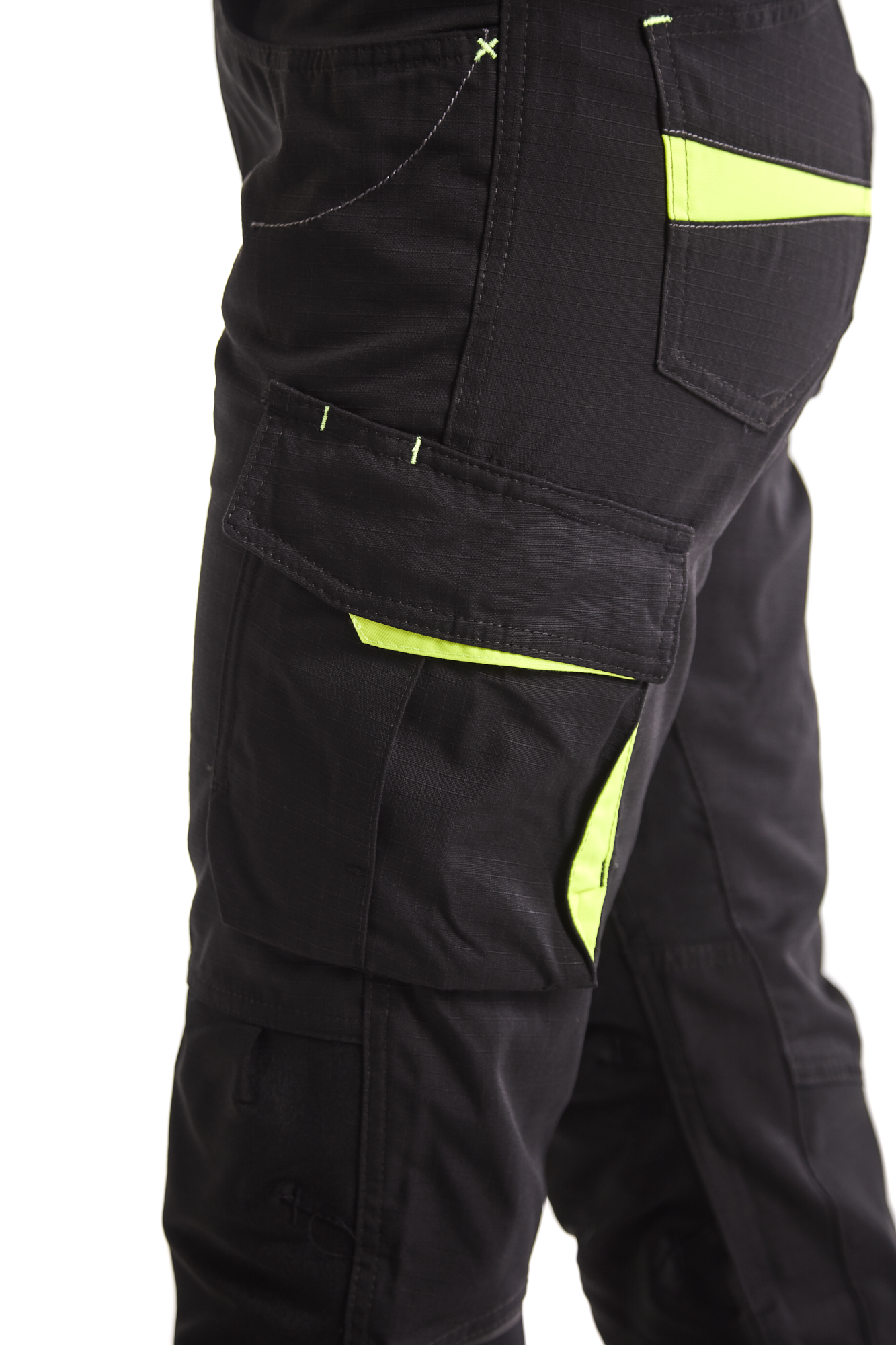 Pantalon maintenance +stretch femme 7195 Noir/Jaune fluo Blaklader - 719513309933C
