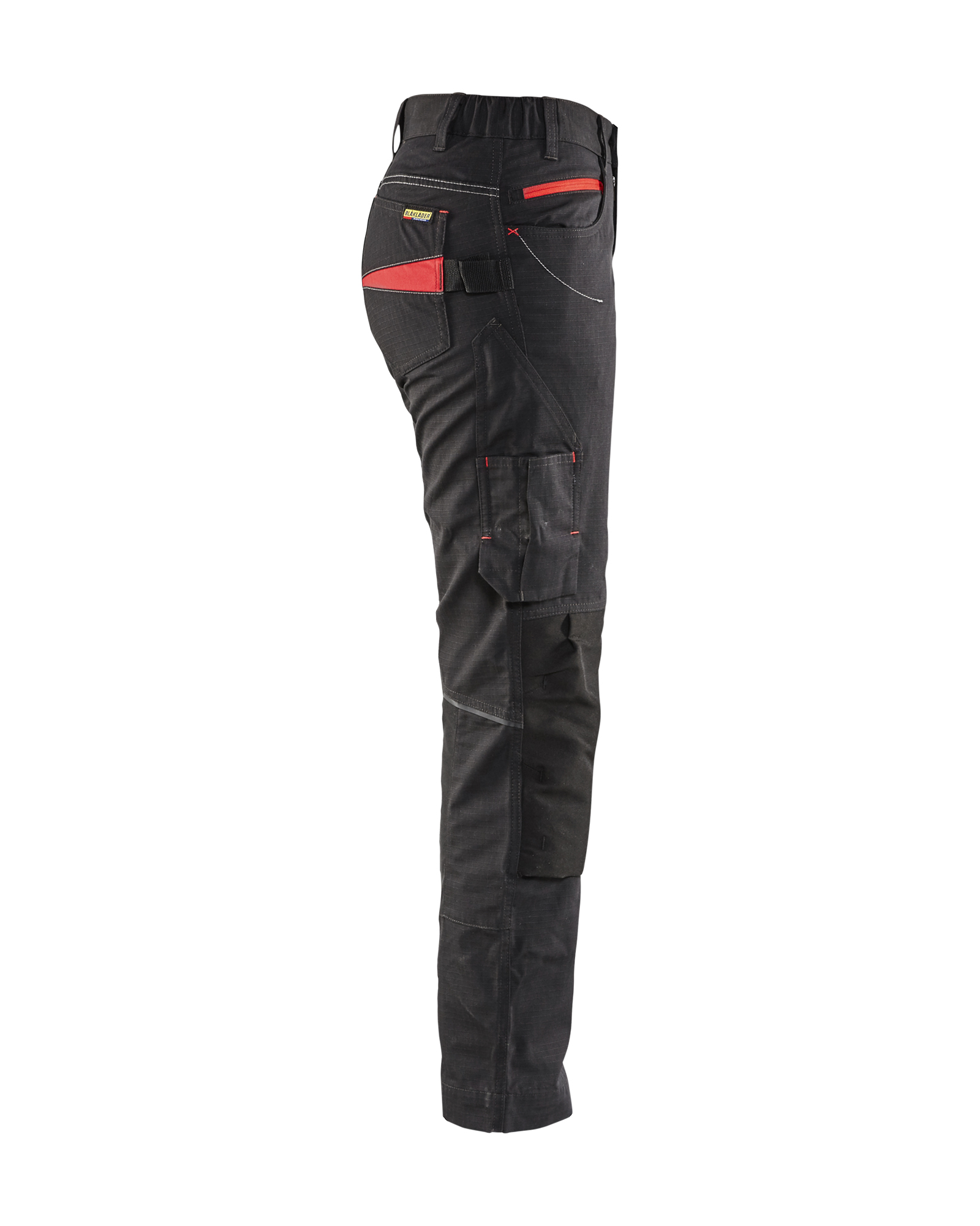 Pantalon maintenance +stretch femme 7195 Noir/Rouge Blaklader - 719513309956C
