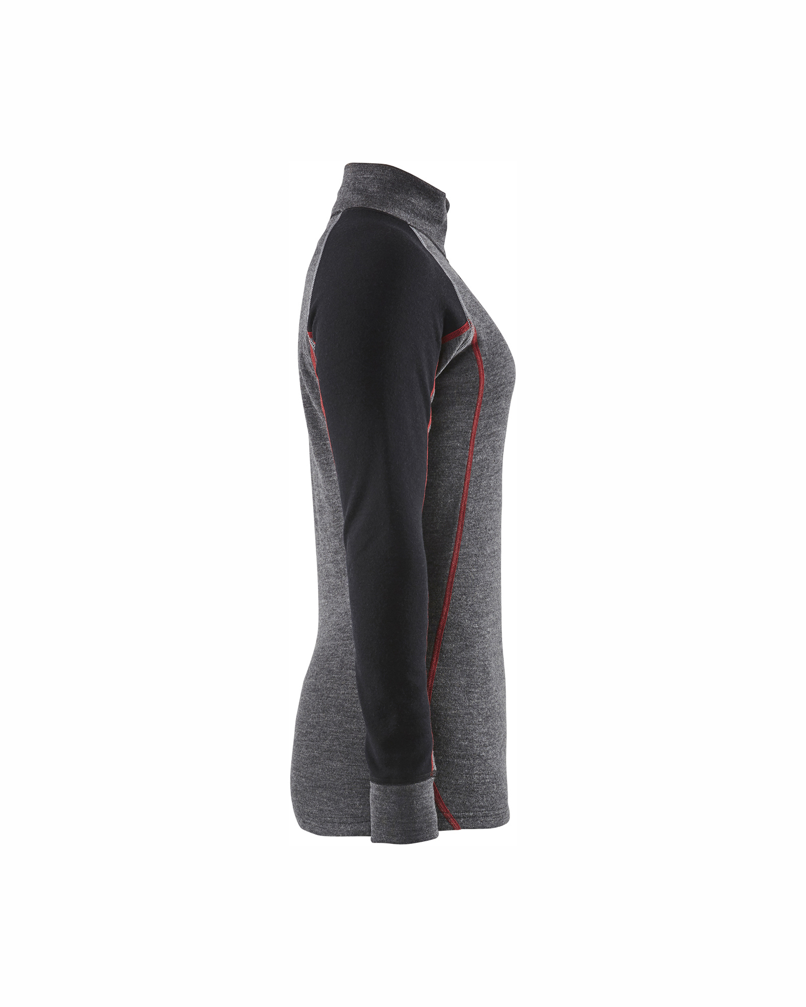 Haut de sous-vêtement col zippé XWARM femme 7299 Gris moyen/Noir Blaklader - 729917369699