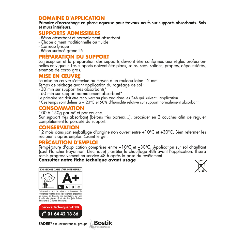 Primaire de sols PRIMROXOL - Liquide blanc 20KG - BOSTIK - 30047880