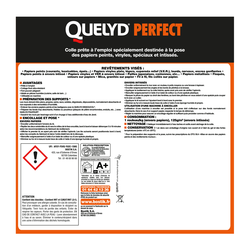 Colle polyvalante COLLE PERFECT - 14KG - QUELYD - 30602597
