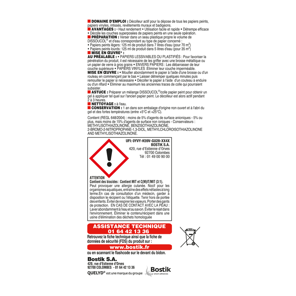 Décolleur papiers peints Dissoucol 5L - QUELYD - 30602615