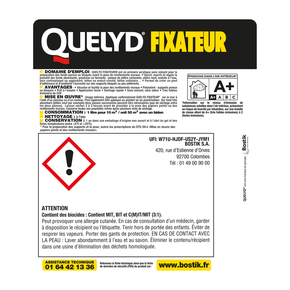 Fixateur avant colle de revêtements muraux - 5L - QUELYD - 30602726