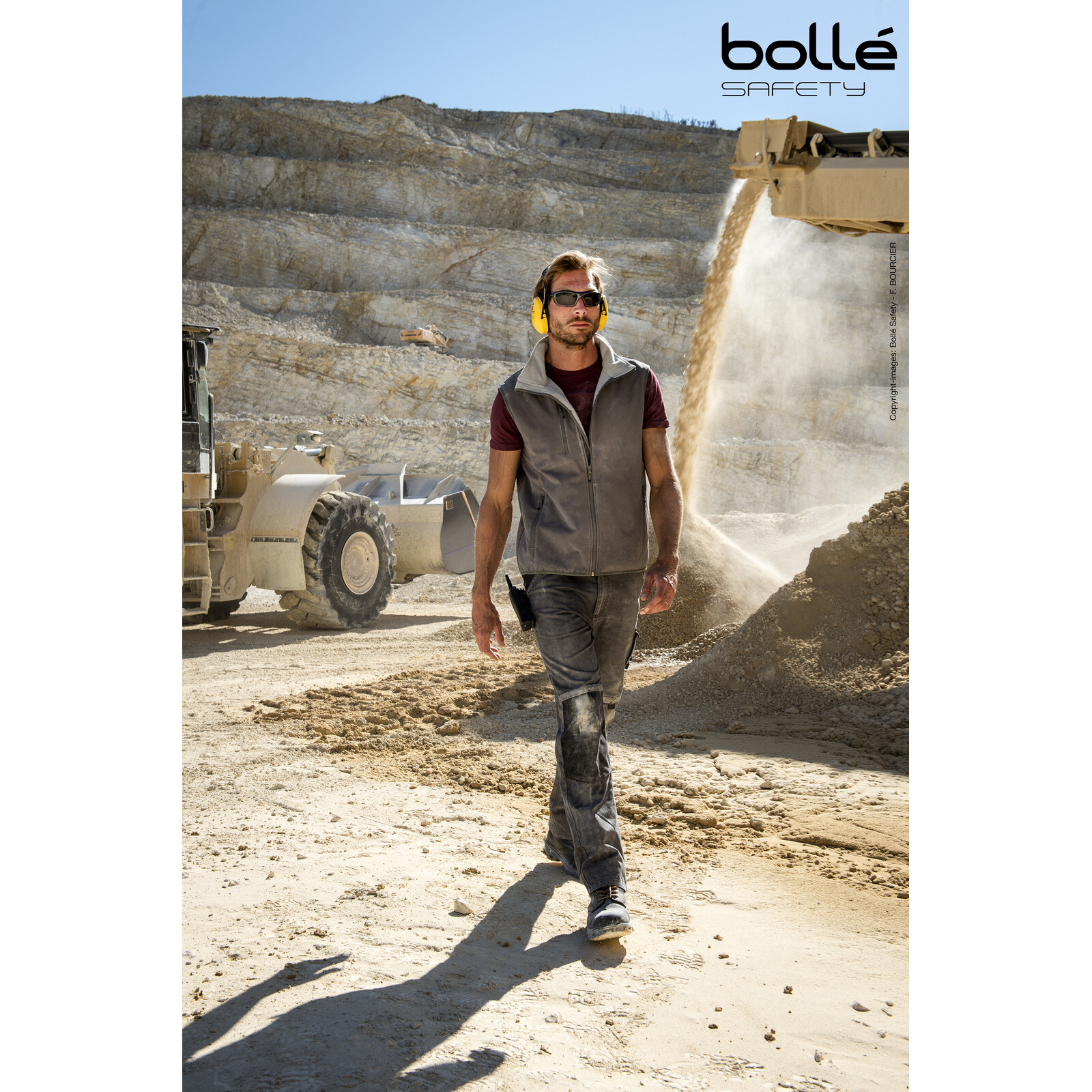 Lunette hybride fumée BAXTER BOLLÉ SAFETY - BAXPSF