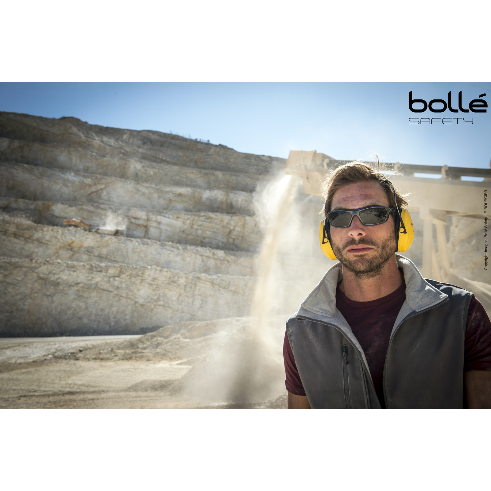 Lunette hybride fumée BAXTER BOLLÉ SAFETY - BAXPSF