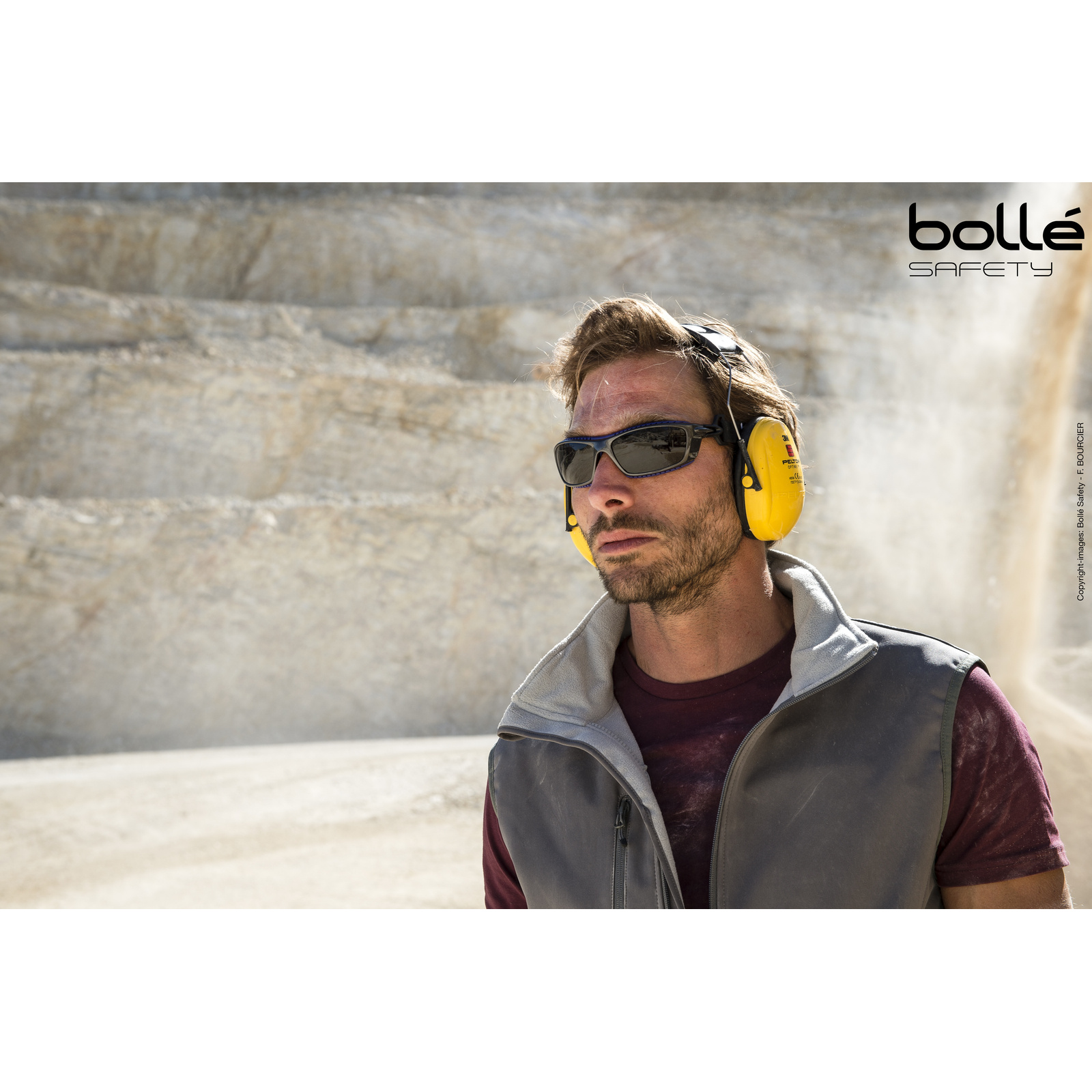 Lunette hybride fumée BAXTER BOLLÉ SAFETY - BAXPSF