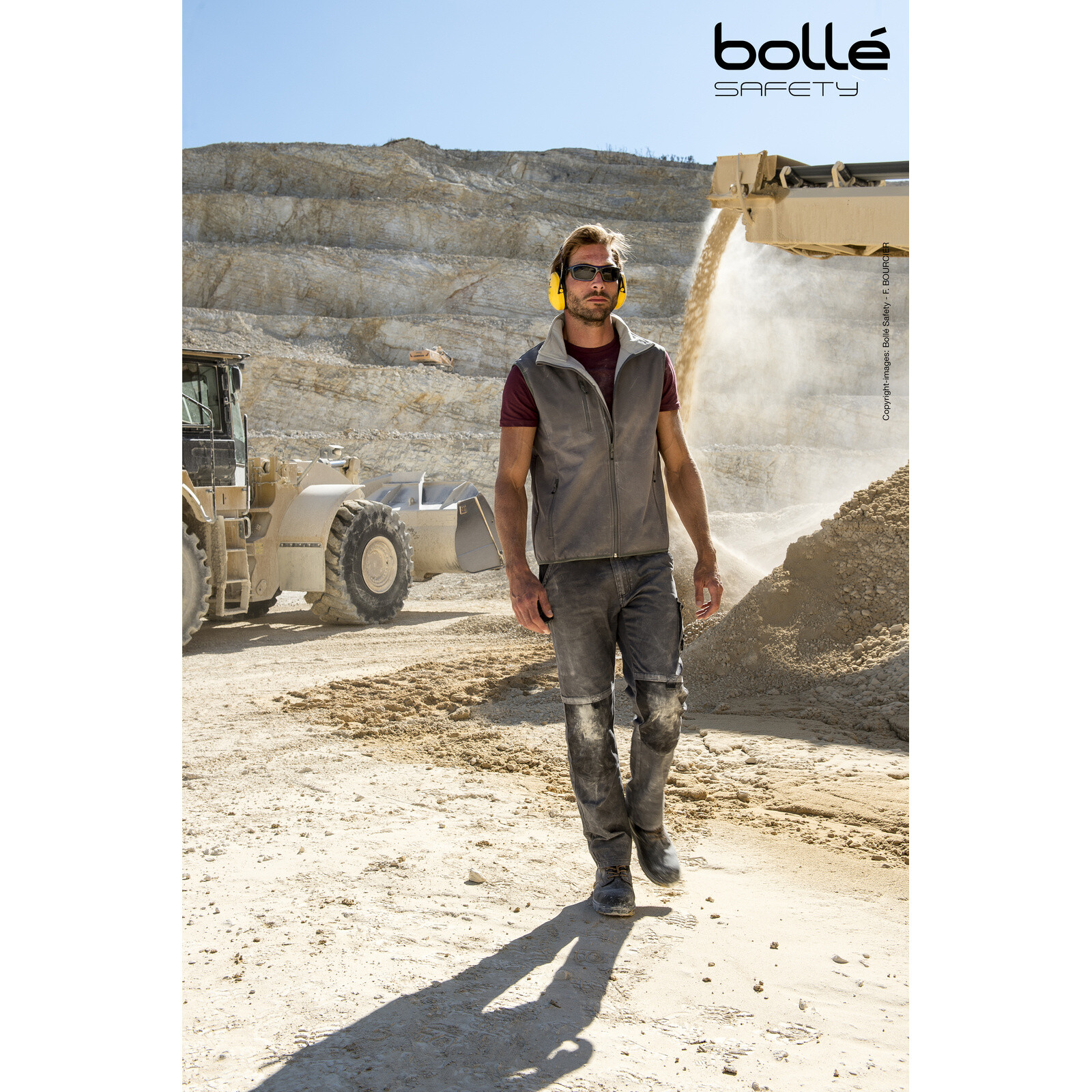 Lunette hybride fumée BAXTER BOLLÉ SAFETY - BAXPSF