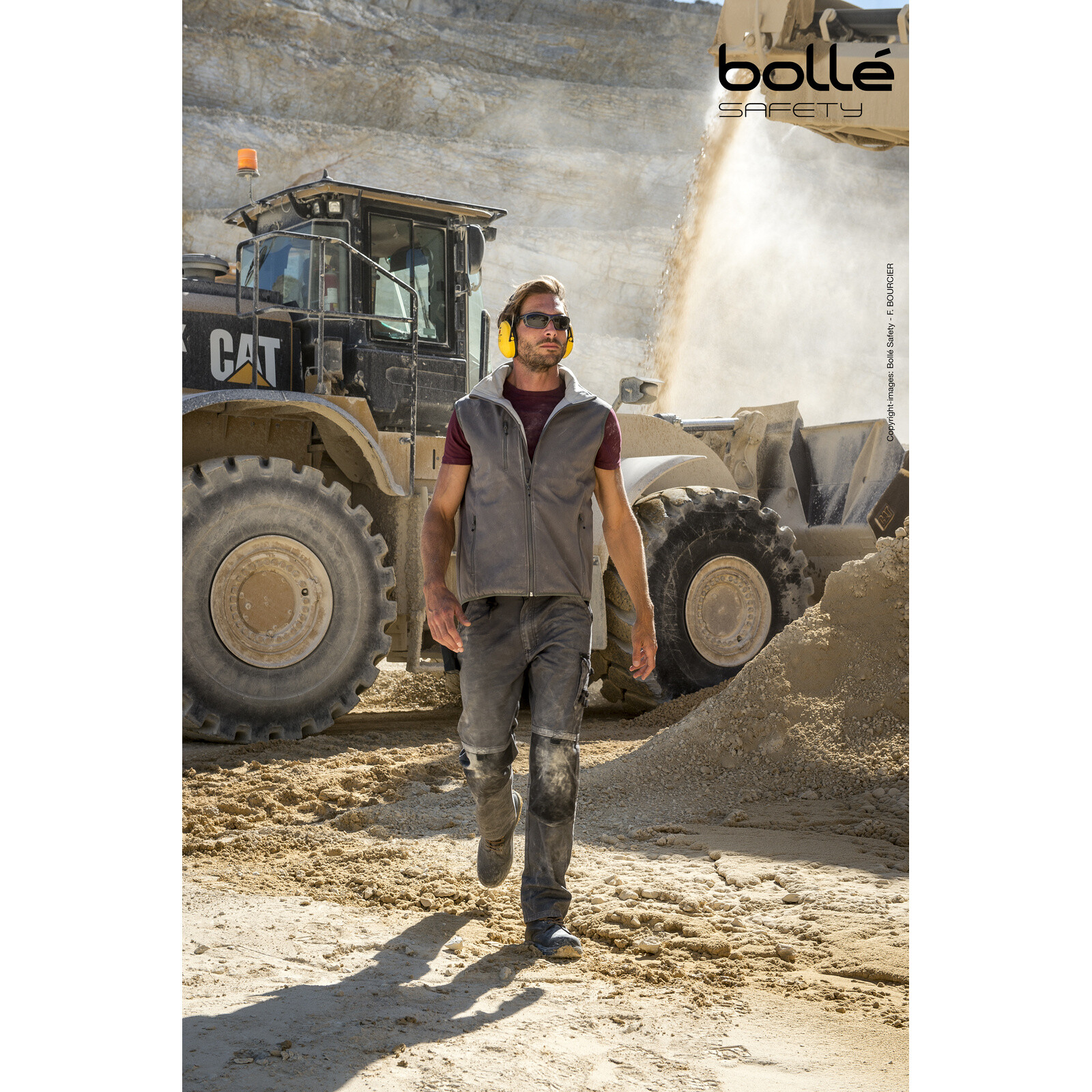 Lunette hybride fumée BAXTER BOLLÉ SAFETY - BAXPSF