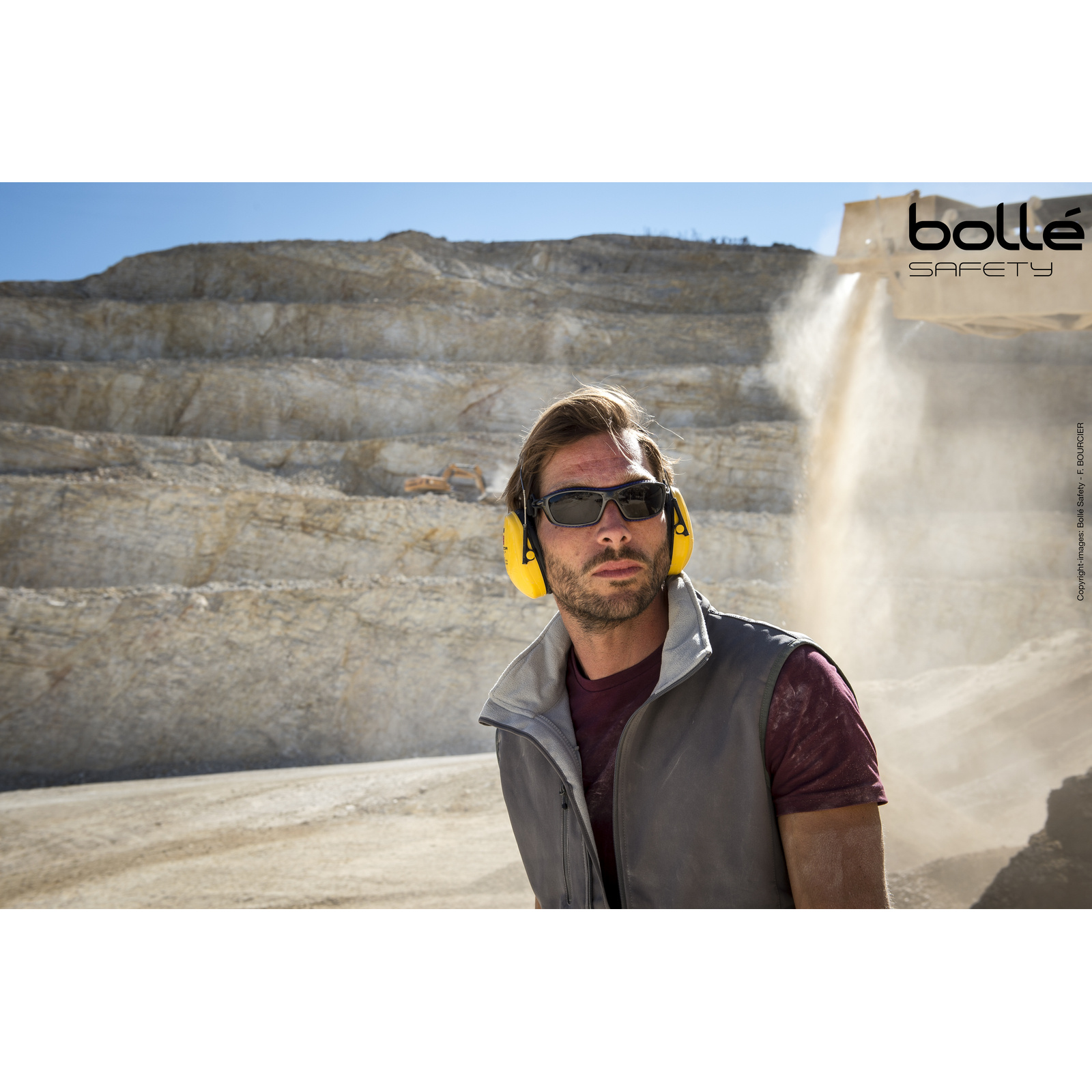 Lunette hybride fumée BAXTER BOLLÉ SAFETY - BAXPSF