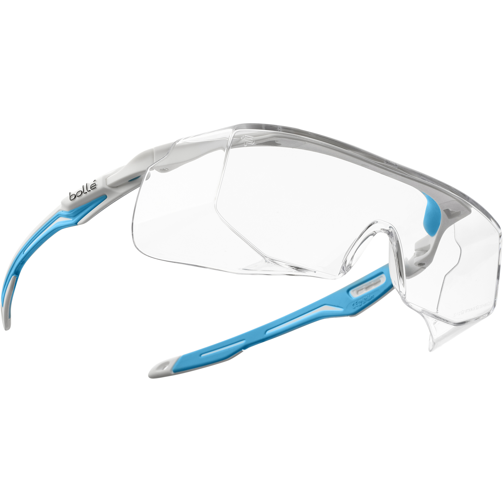 Surlunette incolore monture blanc/bleu TRYON OTG BOLLÉ SAFETY - PSOTRYO014