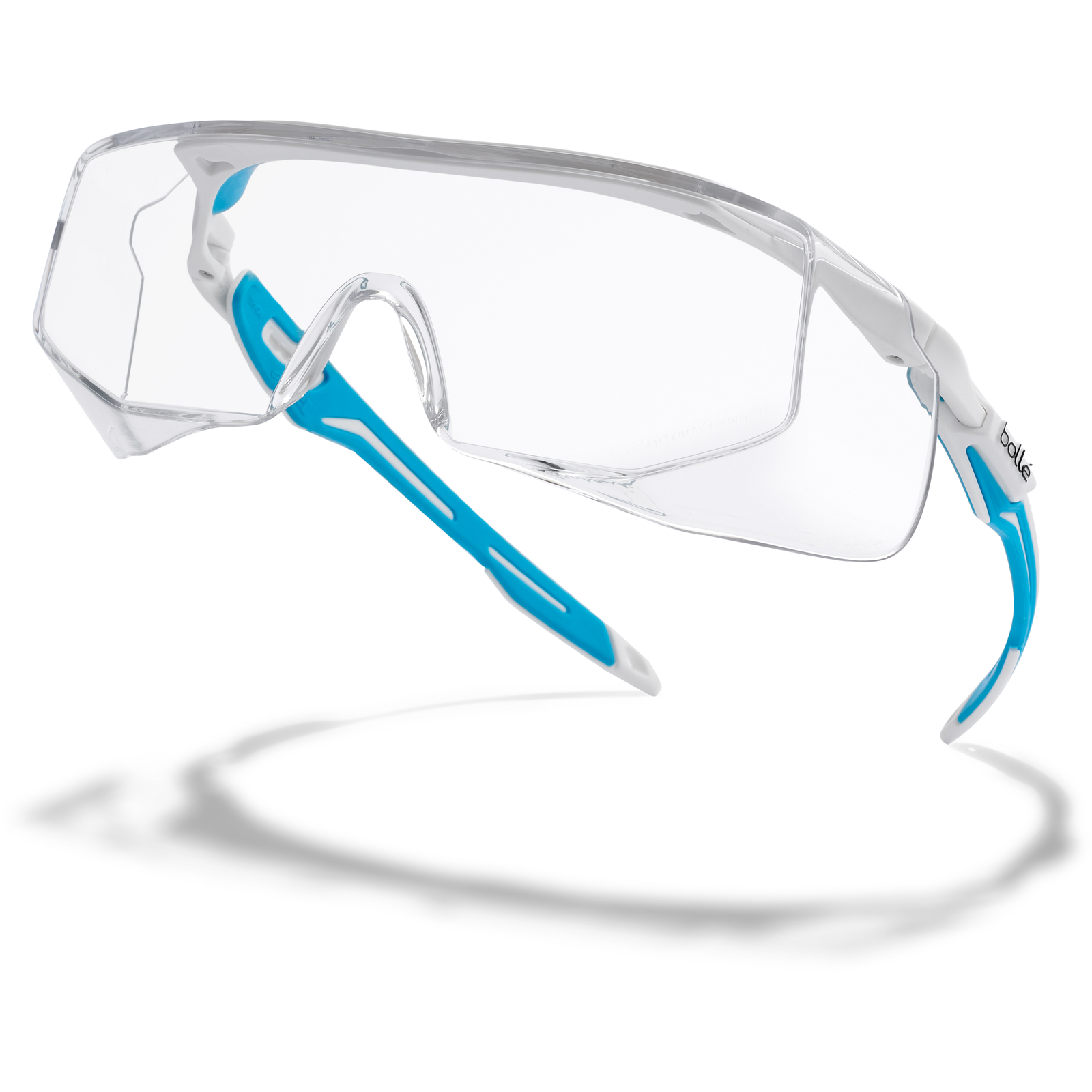 Surlunette incolore monture blanc/bleu TRYON OTG BOLLÉ SAFETY - PSOTRYO014