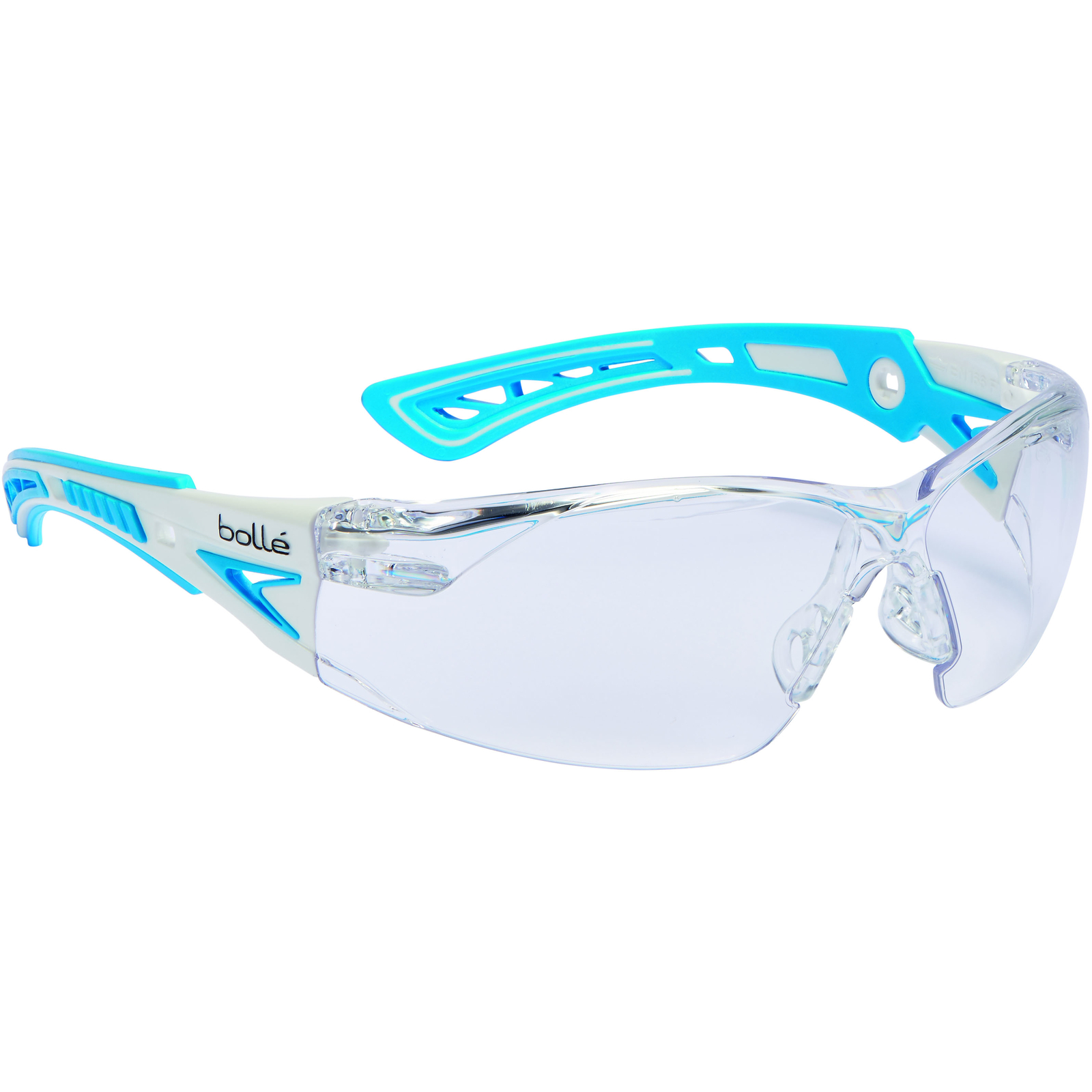 Lunette incolore monture bleu/blanche RUSH+ SMALL BOLLÉ SAFETY - PSSRUSP0862