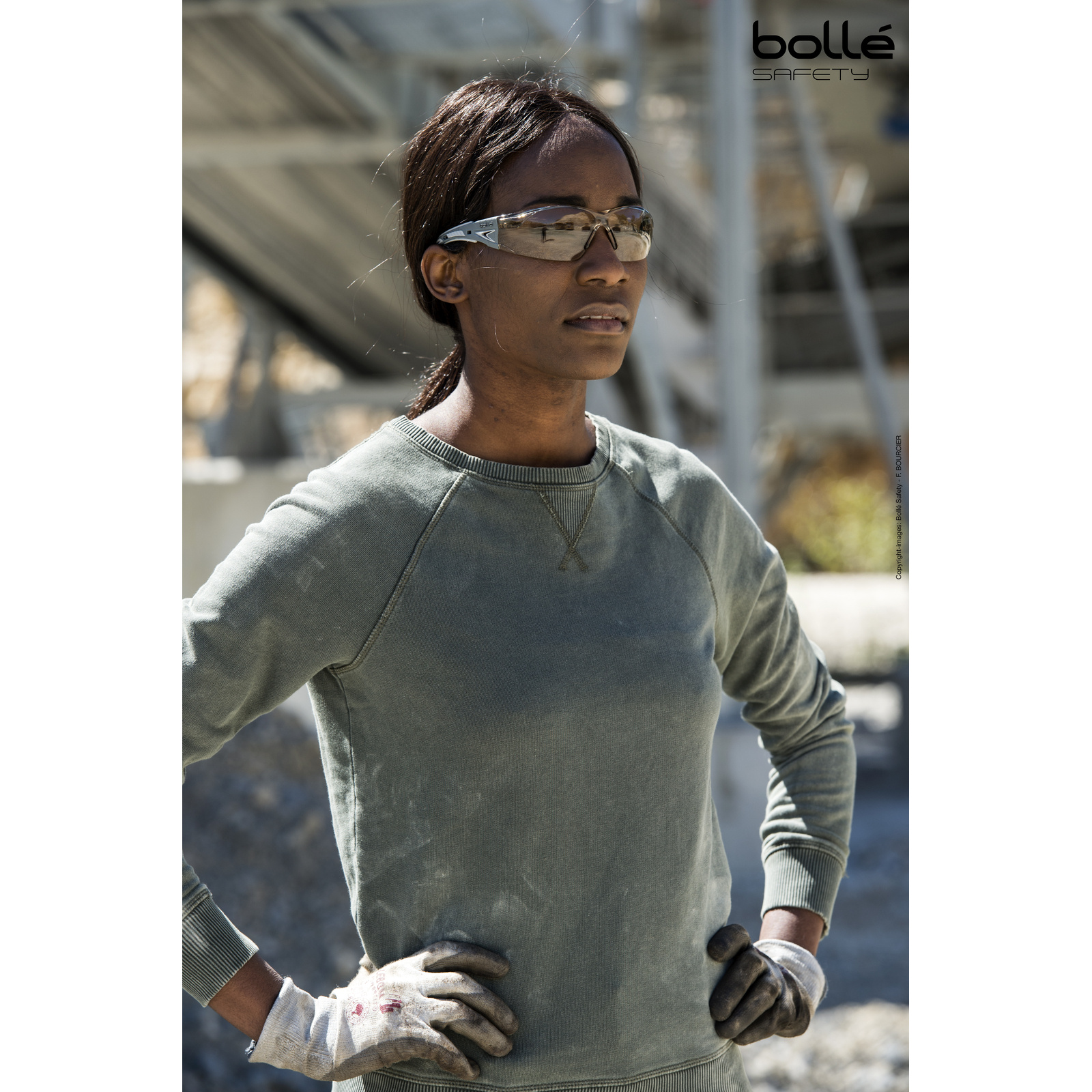 Lunette Copper monture grise RUSH+ BOLLÉ SAFETY - RUSHPCSP