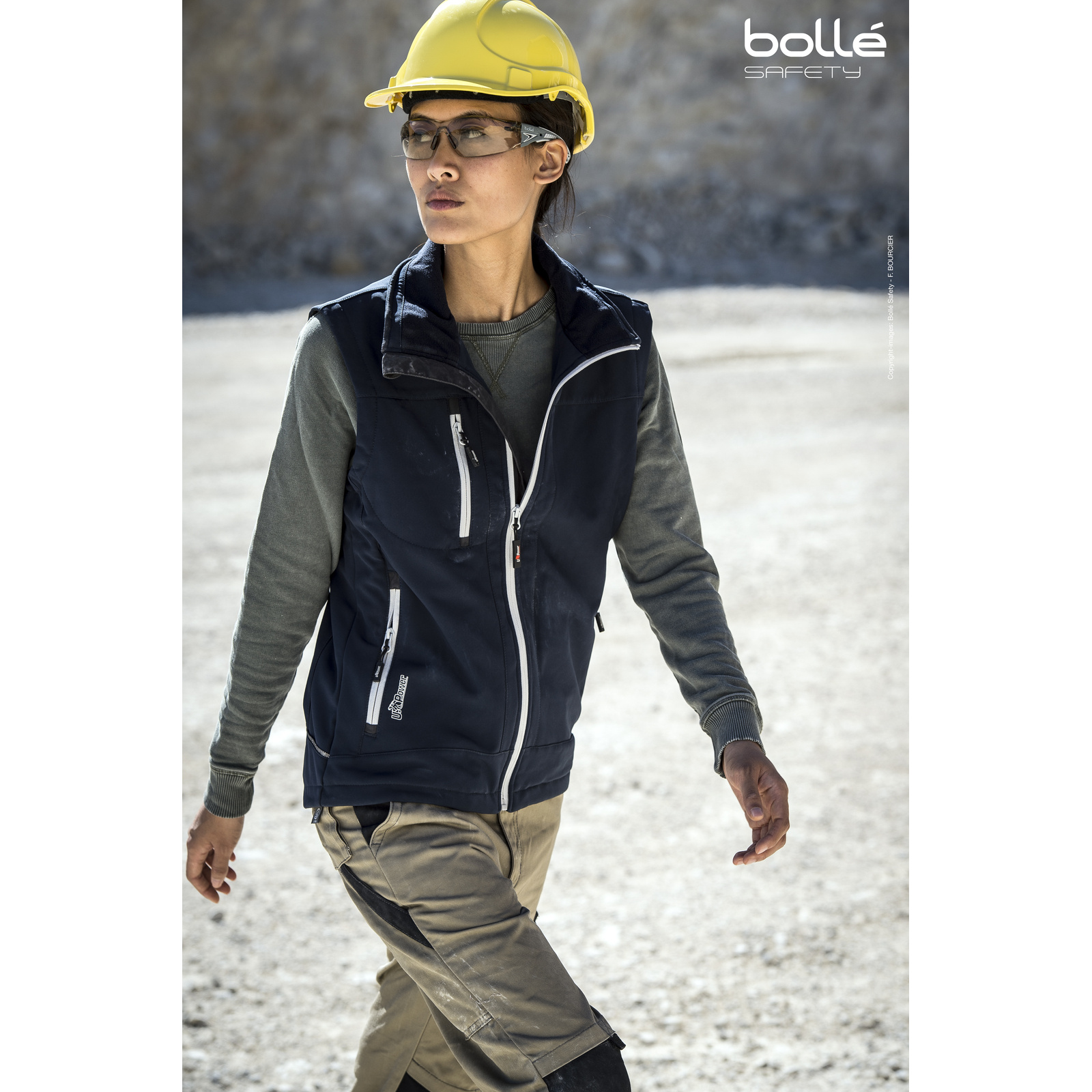 Lunette Copper monture grise RUSH+ BOLLÉ SAFETY - RUSHPCSP