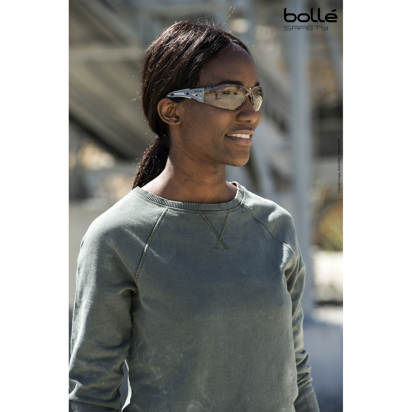 Lunette Copper monture grise RUSH+ BOLLÉ SAFETY - RUSHPCSP