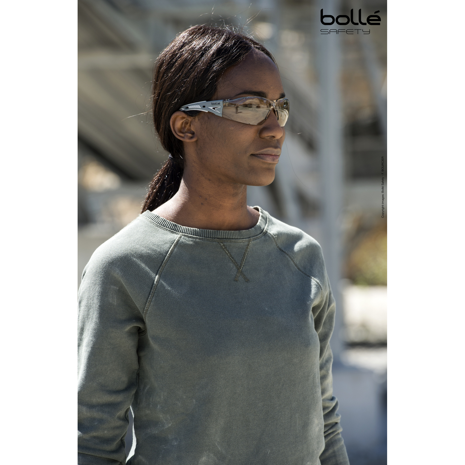 Lunette Copper monture grise RUSH+ BOLLÉ SAFETY - RUSHPCSP