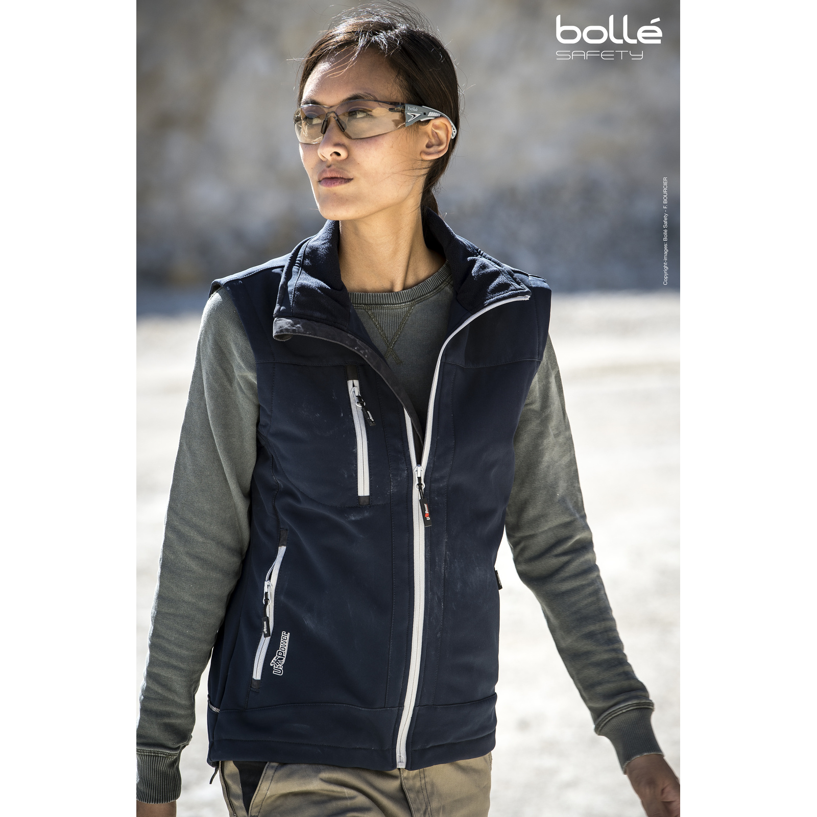 Lunette Copper monture grise RUSH+ BOLLÉ SAFETY - RUSHPCSP