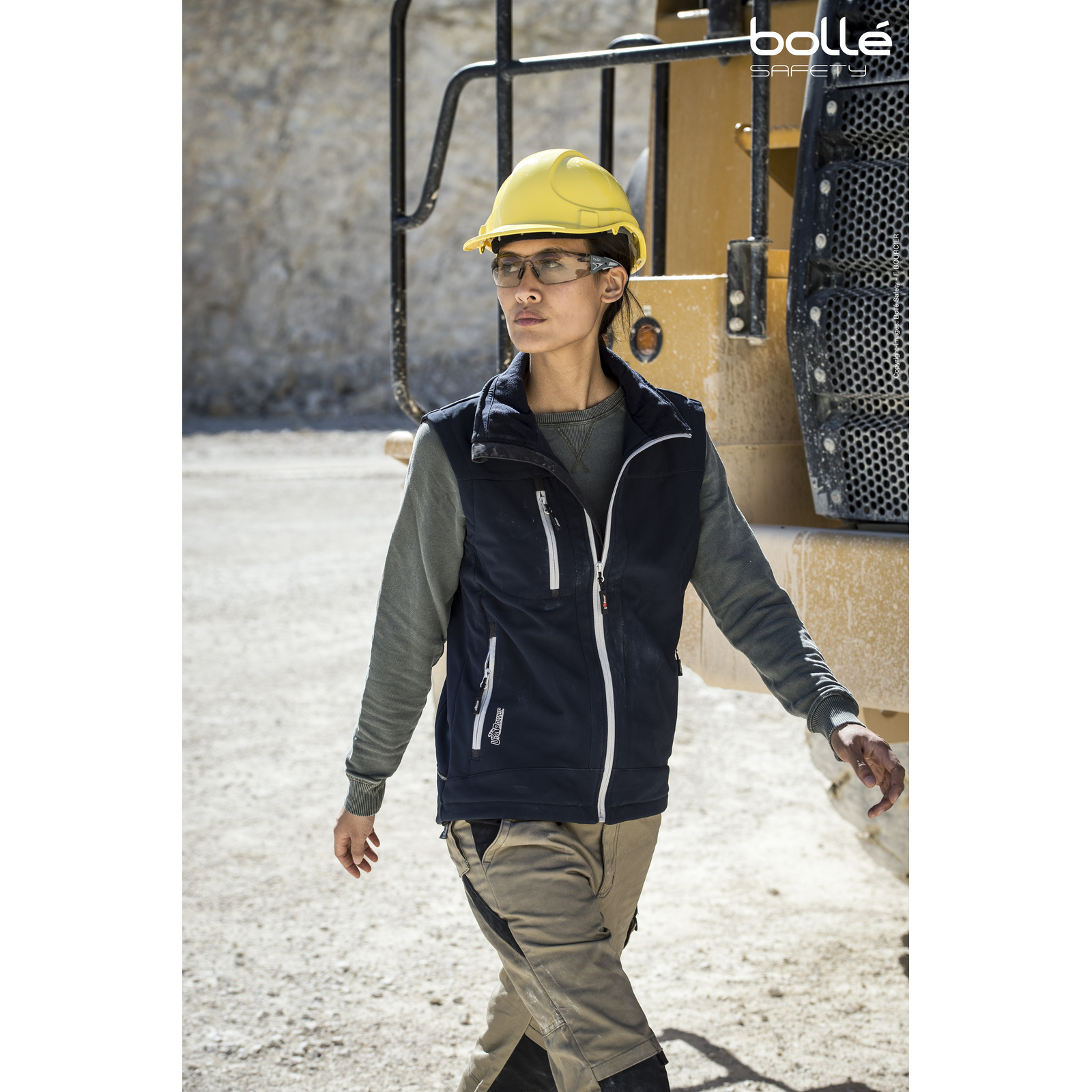 Lunette Copper monture grise RUSH+ BOLLÉ SAFETY - RUSHPCSP