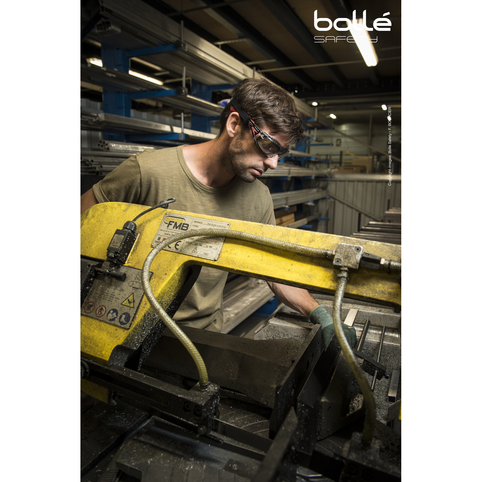Lunette hybride incolore RUSH+ BOLLÉ SAFETY - RUSHPFSPSI