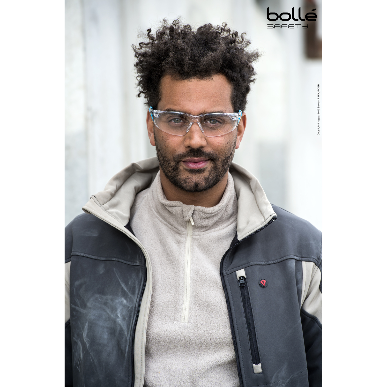 Lunette incolore monture noir/bleu RUSH+ BOLLÉ SAFETY - RUSHPPSIB