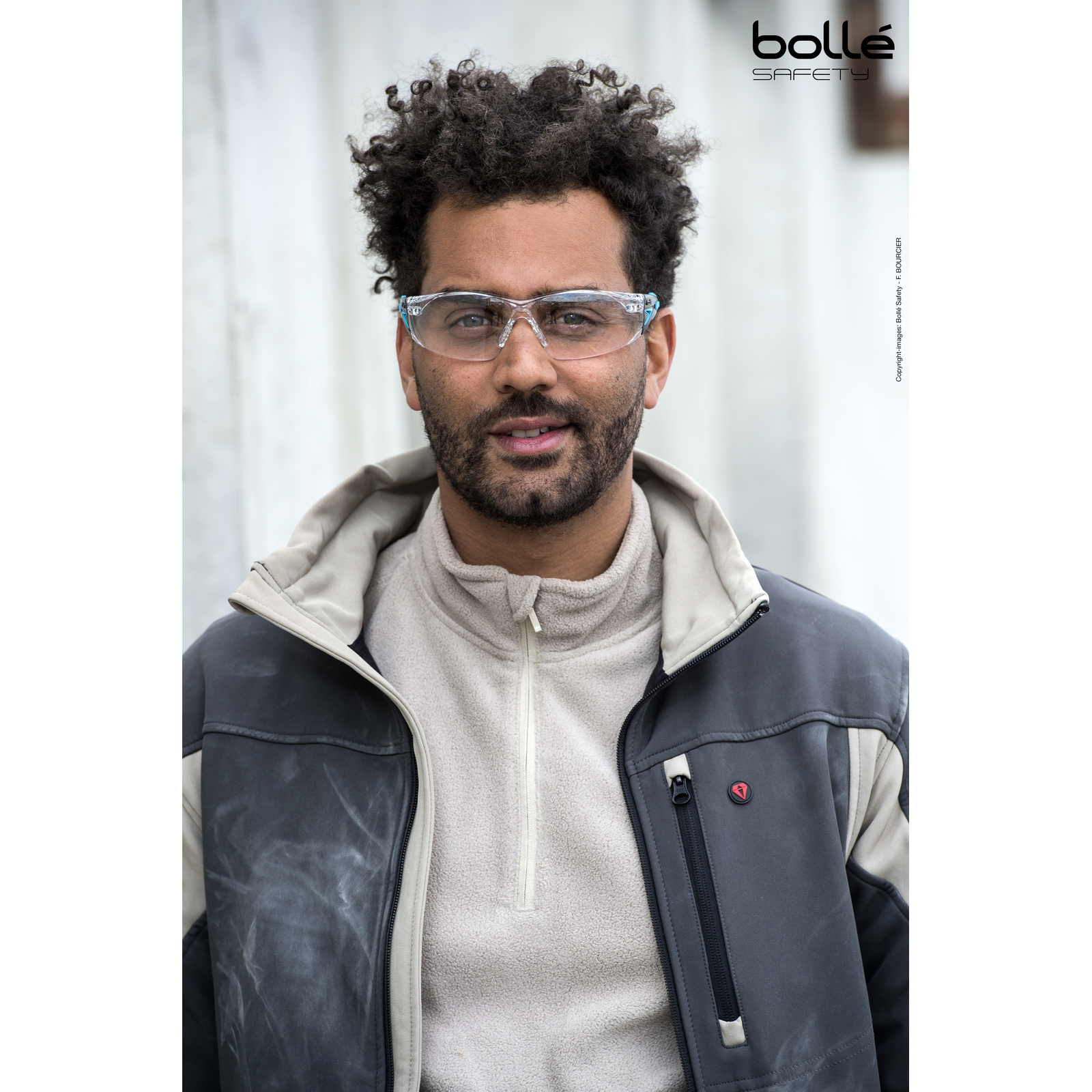Lunette incolore monture noir/bleu RUSH+ BOLLÉ SAFETY - RUSHPPSIB