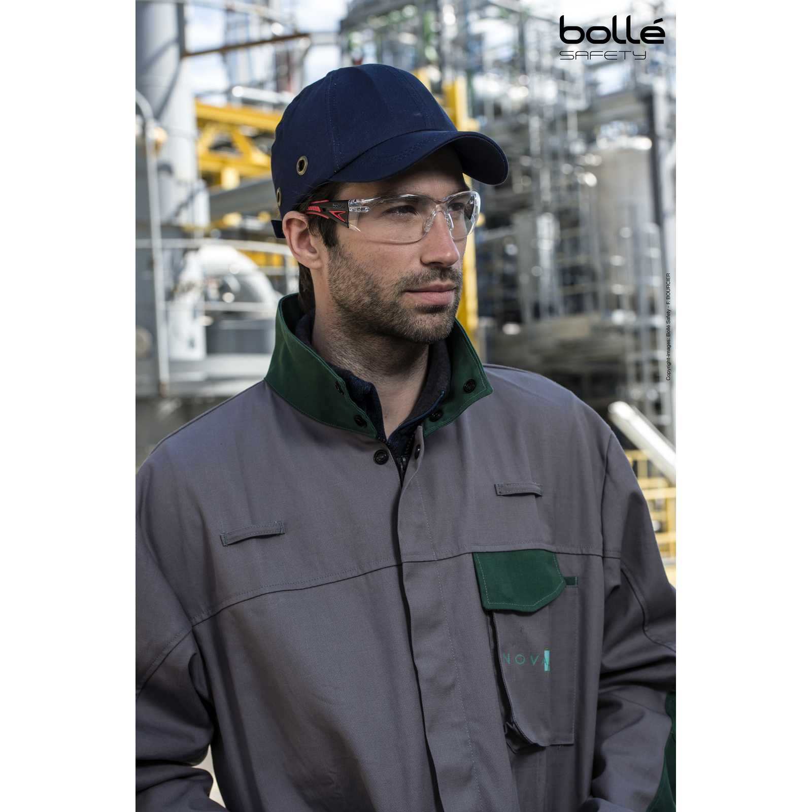 Lunette incolore monture noir/rouge RUSH+ BOLLÉ SAFETY - RUSHPPSI