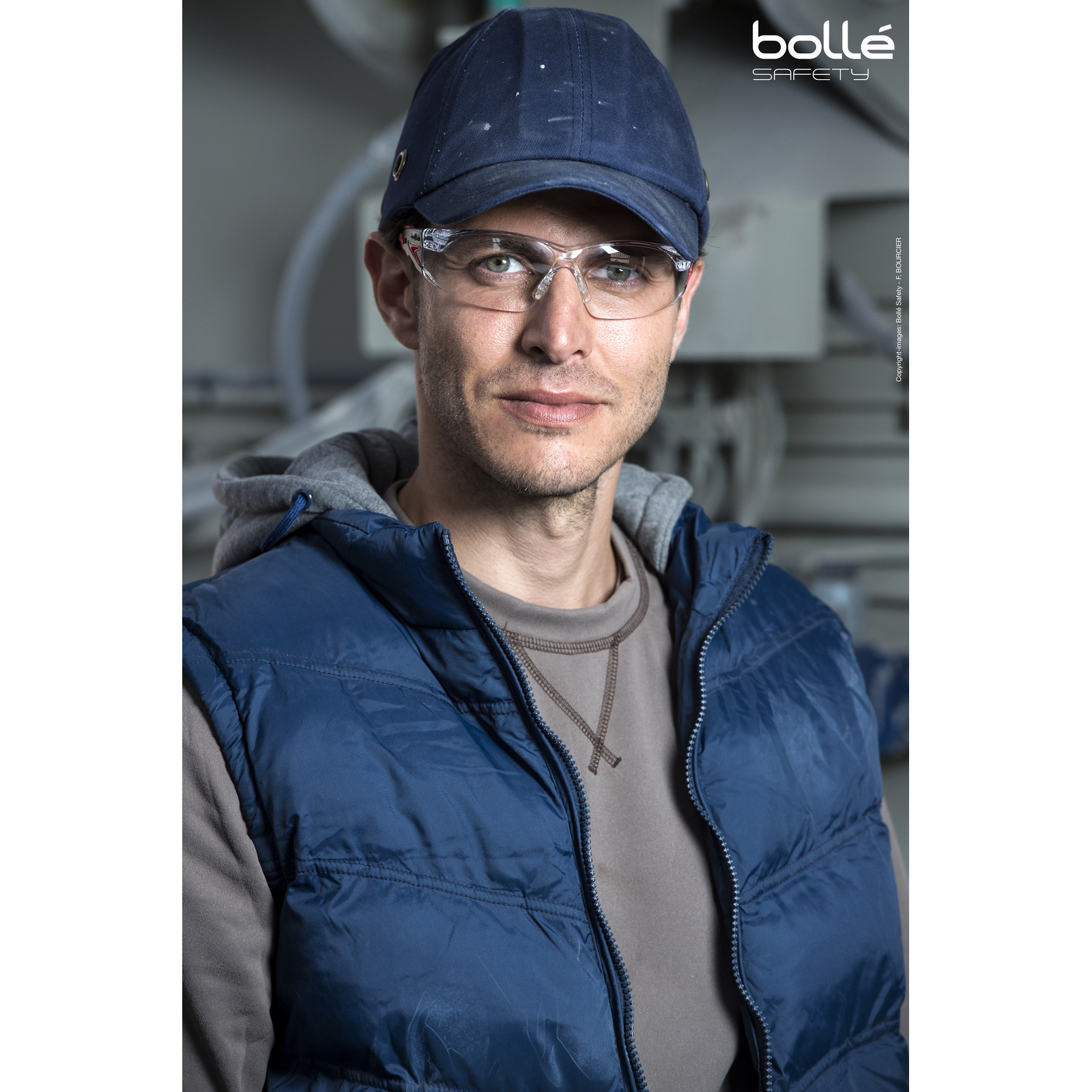 Lunette incolore monture noir/rouge RUSH+ BOLLÉ SAFETY - RUSHPPSI