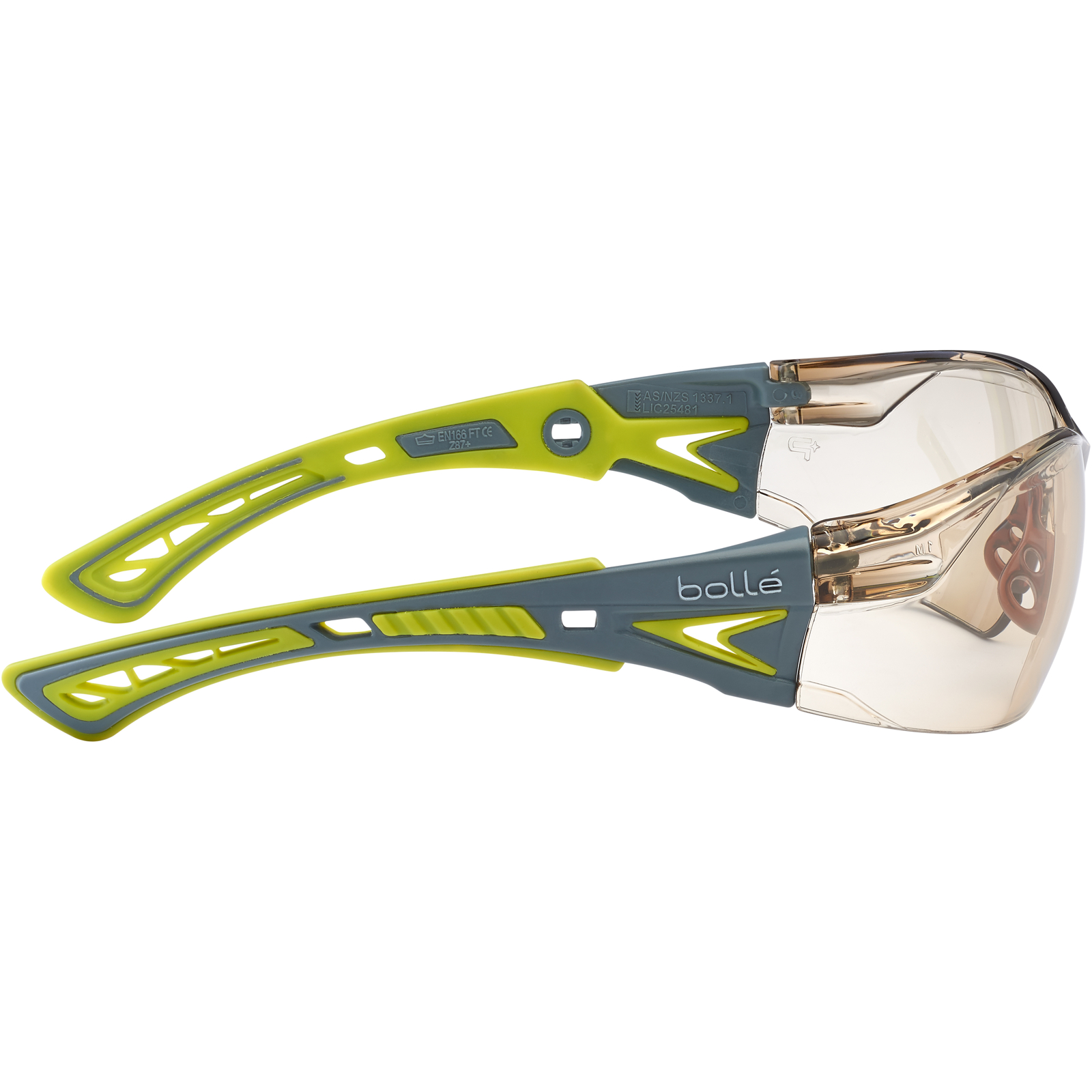 Lunette Copper monture gris/jaune RUSH+ SMALL BOLLÉ SAFETY - RUSHPSCSPL