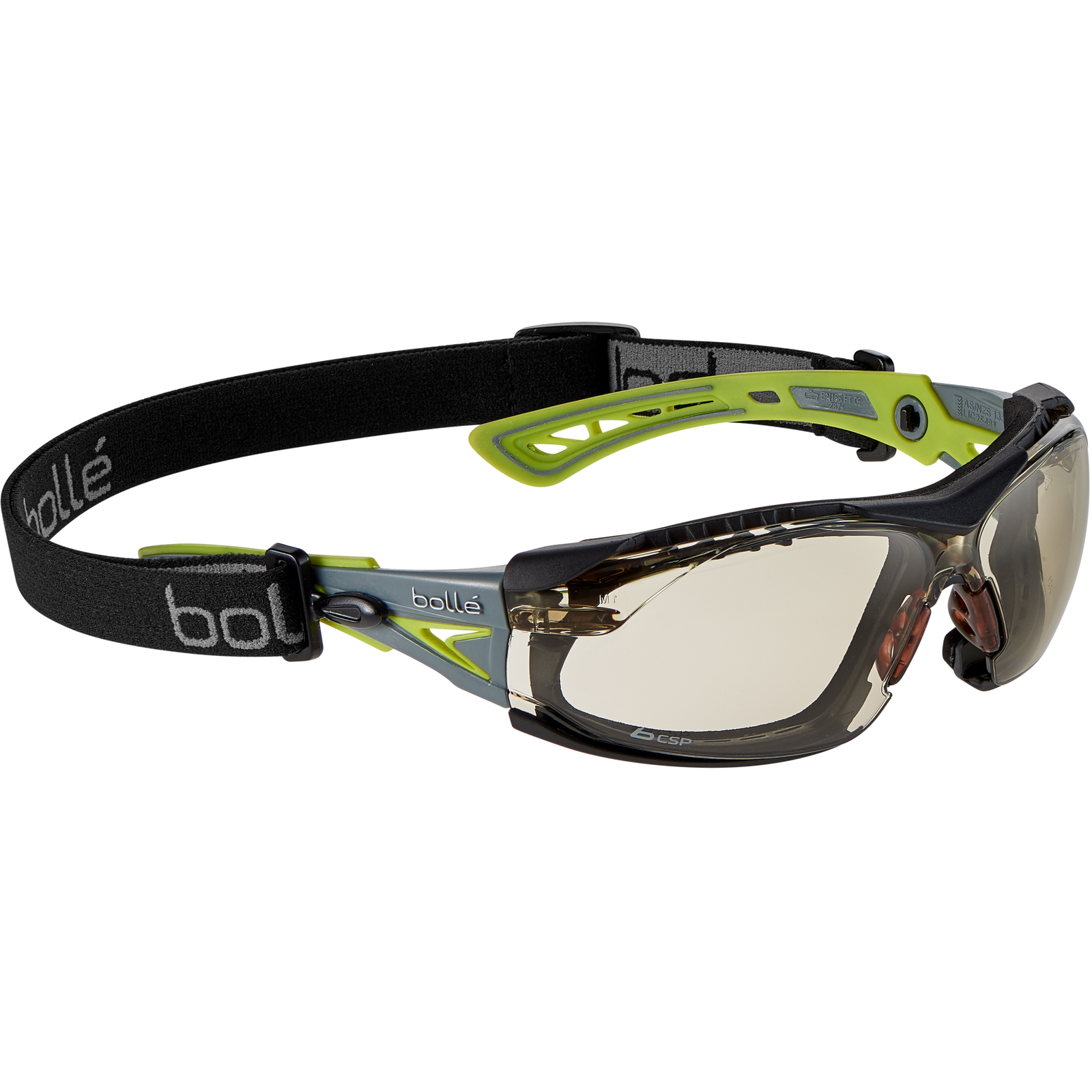 Lunette Copper monture gris/jaune RUSH+ SMALL BOLLÉ SAFETY - RUSHPSCSPL