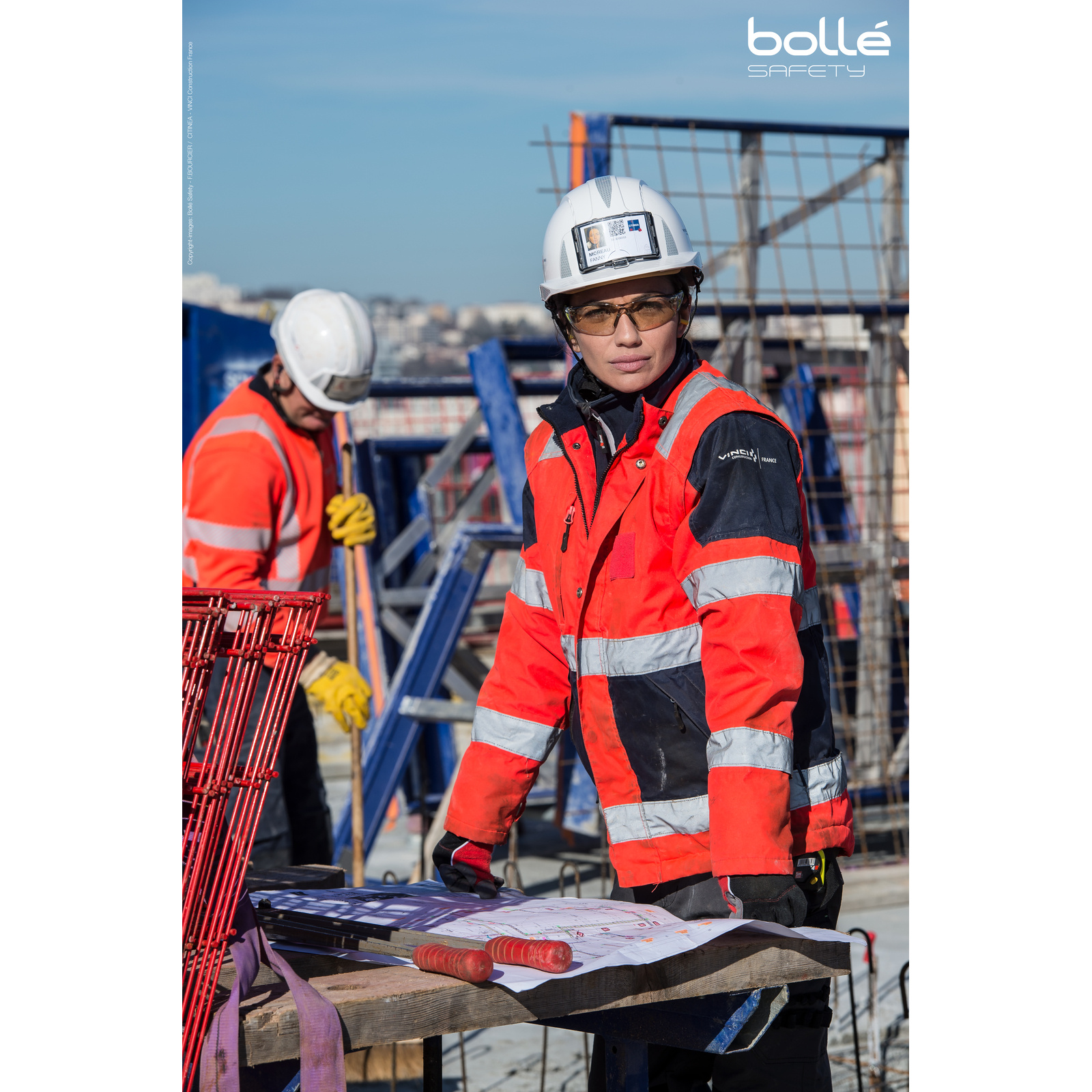 Lunette Copper monture gris/jaune RUSH+ SMALL BOLLÉ SAFETY - RUSHPSCSPL