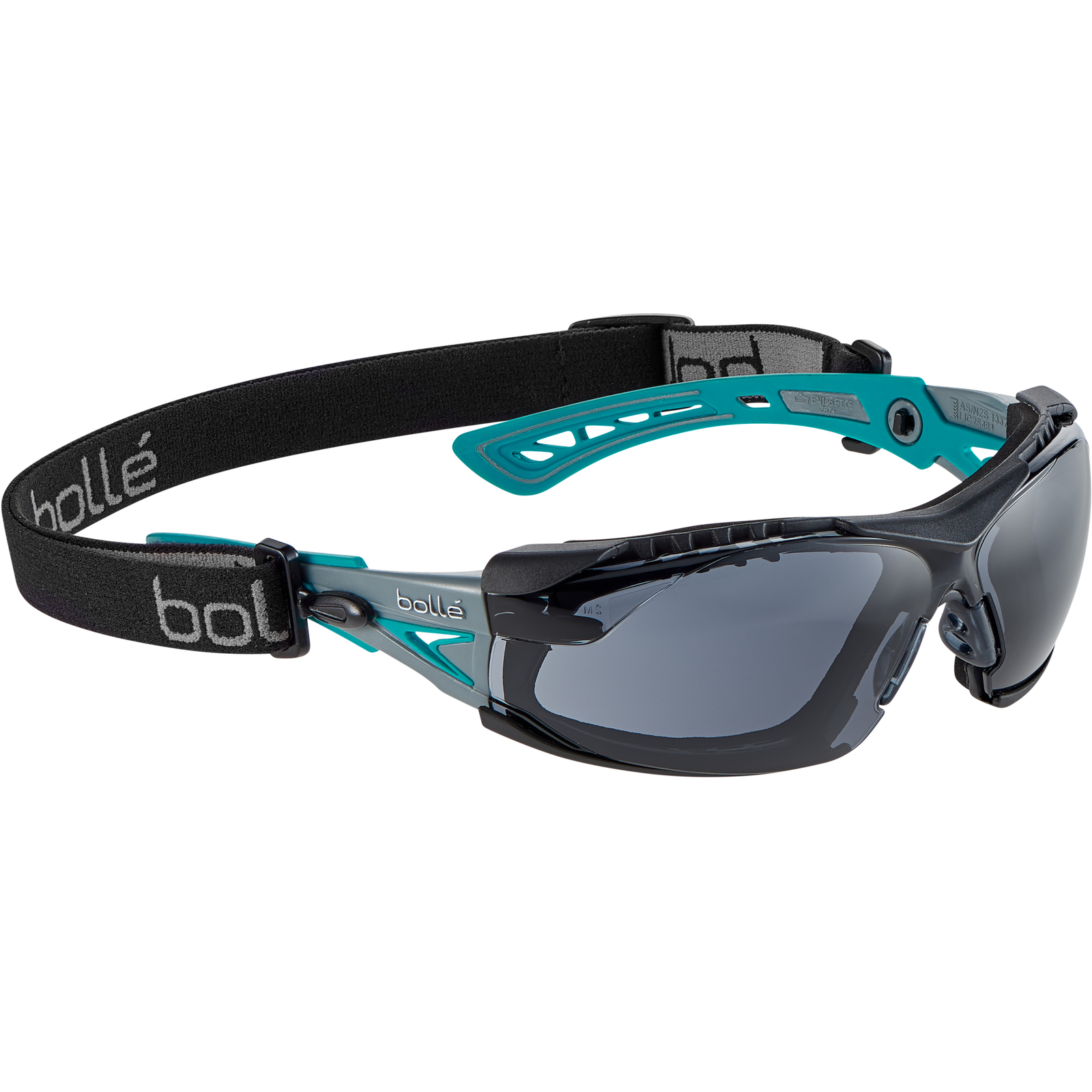 Lunette fumée monture gris/bleu RUSH+ SMALL BOLLÉ SAFETY - RUSHPSPSFG