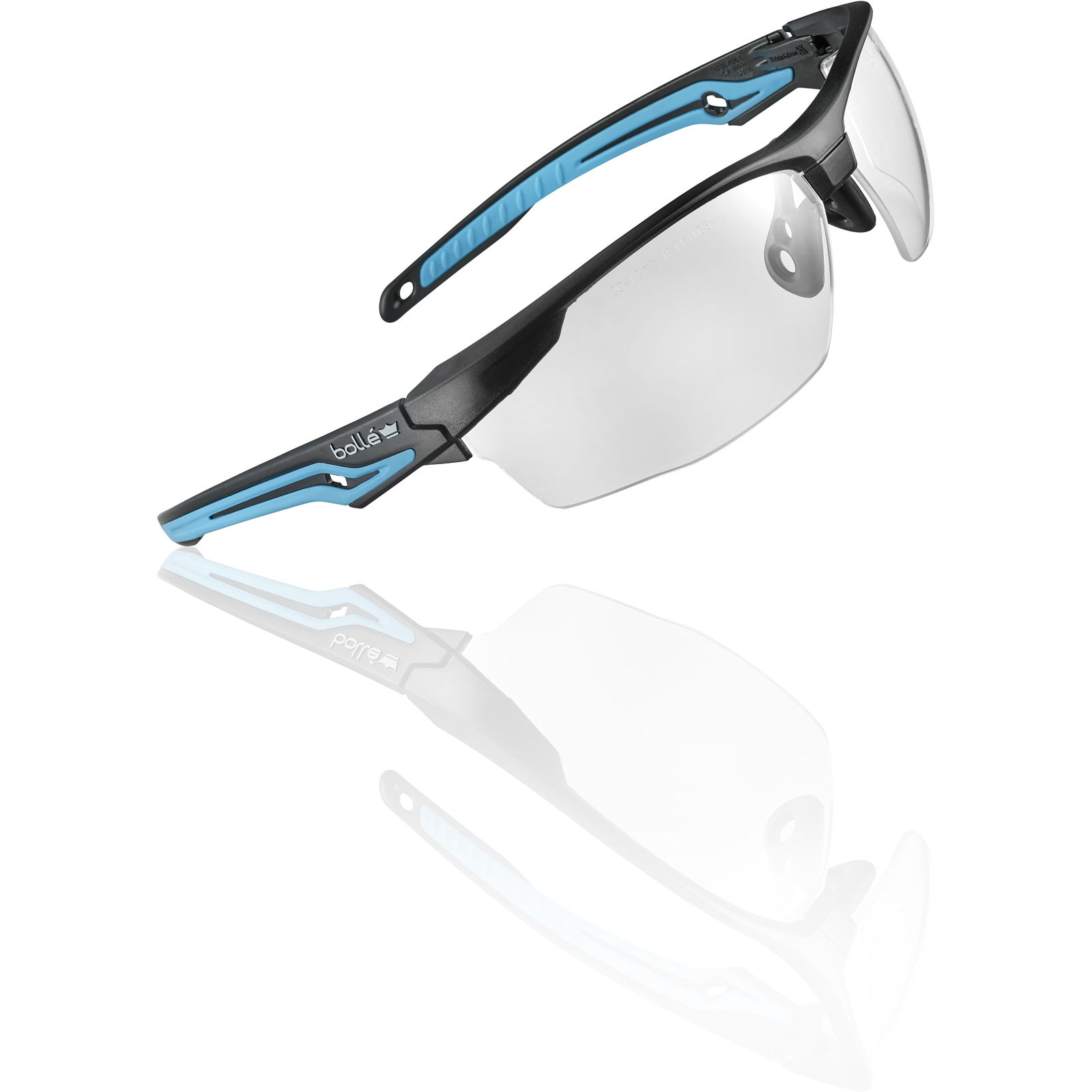 Lunette incolore monture noire/bleue TRYON BOLLÉ SAFETY - TRYONN10E