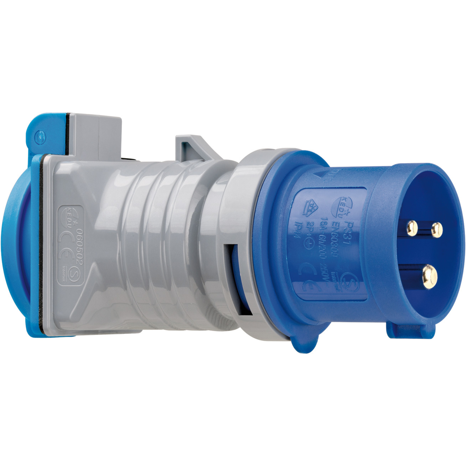 Adaptateur avec fiche CEE P17 / prise standard français 2P+T 16A/230V IP54 BRENNENSTUHL - 1080991