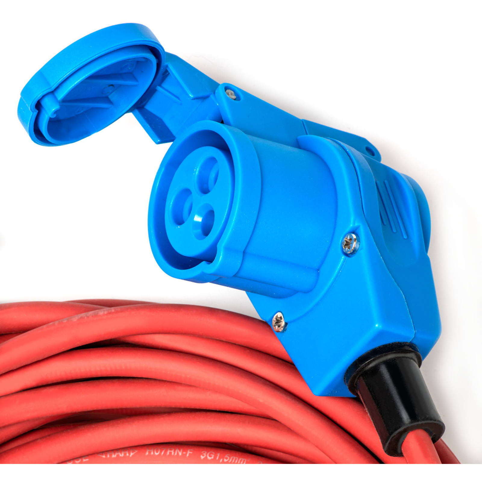 Rallonge électrique IP44 10m H07RN-F 3G2,5 rouge double prise CEE P17 2P+T 16A BRENNENSTUHL - 1133021