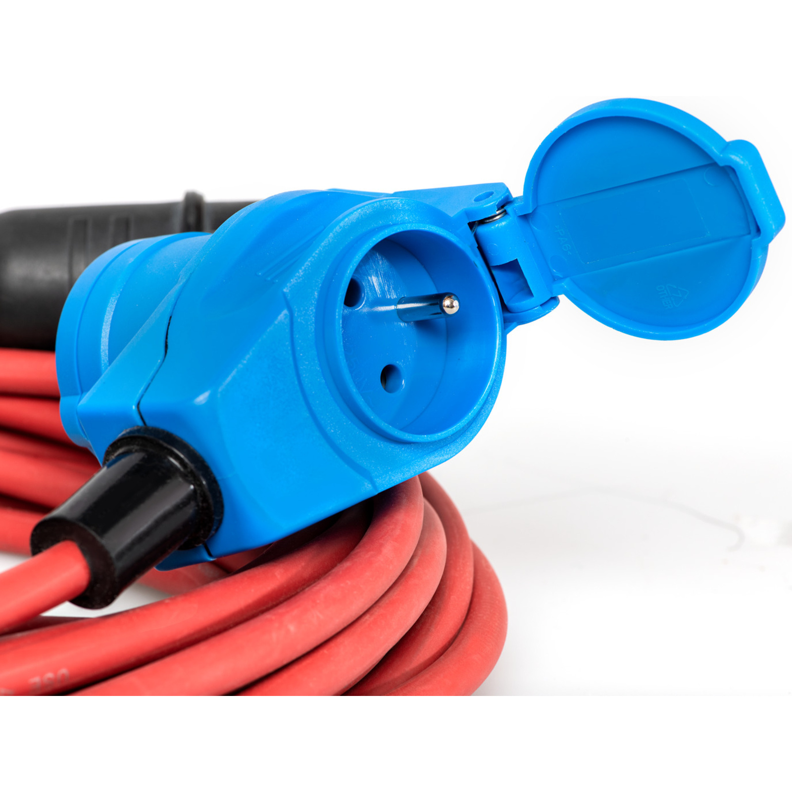 Rallonge électrique IP44 10m H07RN-F 3G2,5 rouge double prise CEE P17 2P+T 16A – fiche CEE P17 BRENNENSTUHL - 1133031