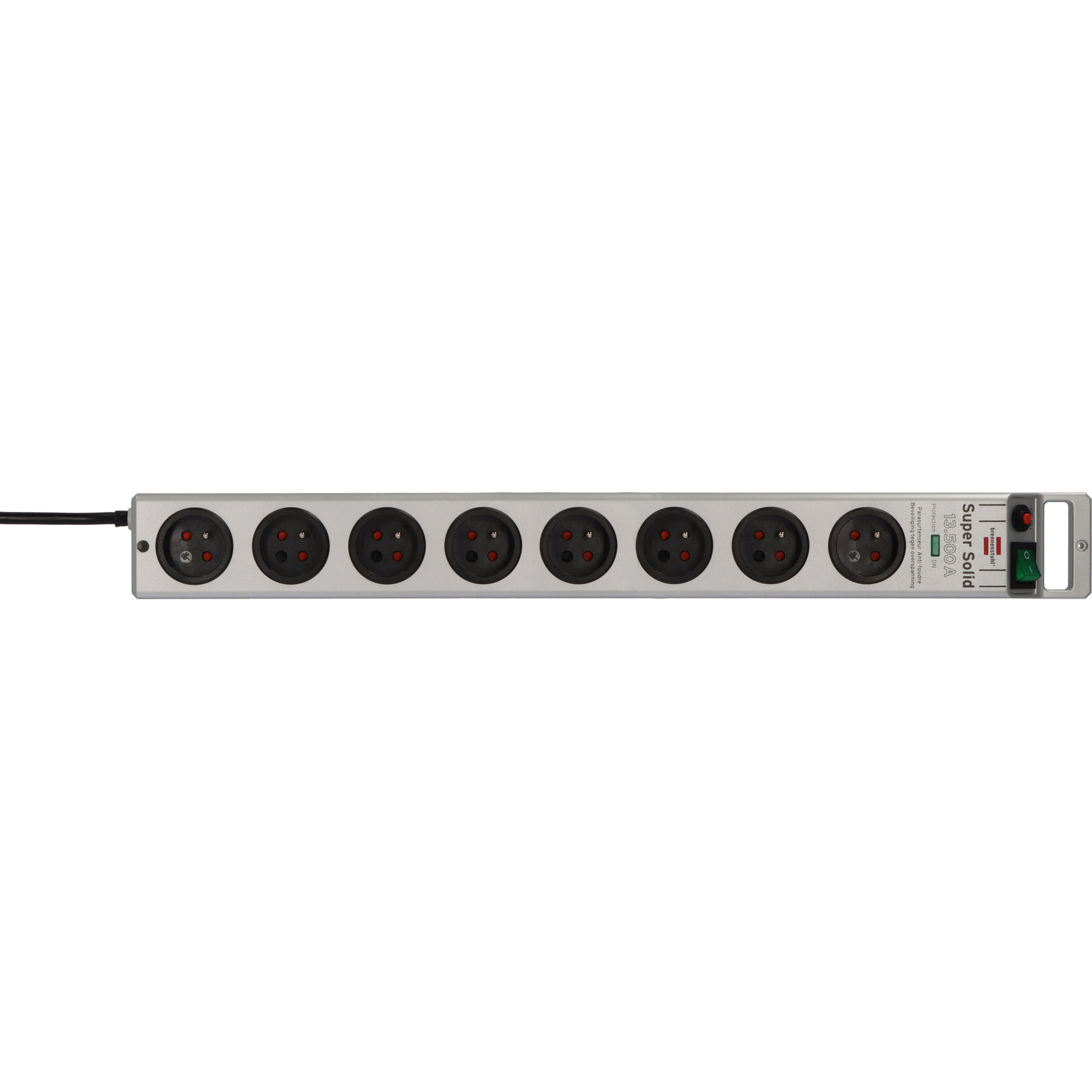 Multiprise Super-Solid avec parasurtenseur 13500A 8 prises 2,5m H05VV-F 3G1,5 BRENNENSTUHL - 1153344318